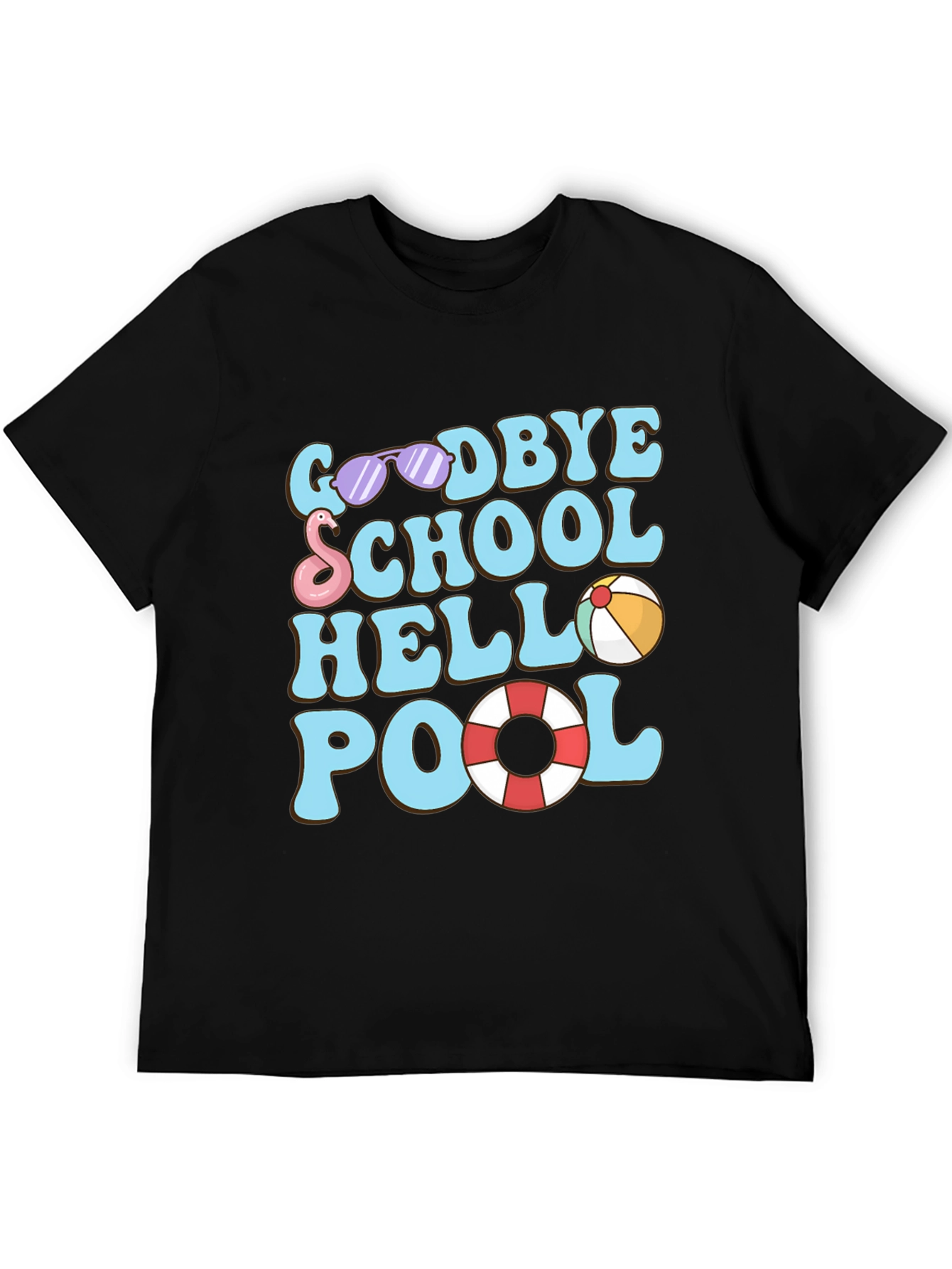 Goodbye School Hello Pool Graphic T-Shirt