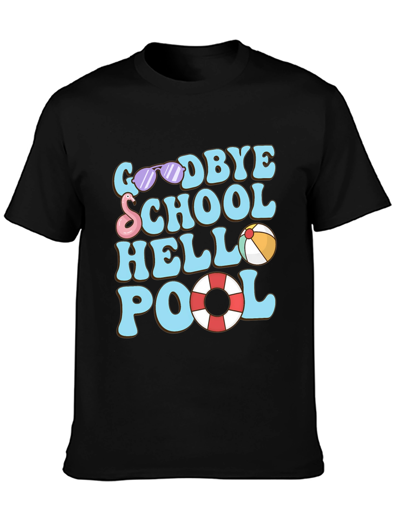 Goodbye School Hello Pool Graphic T-Shirt