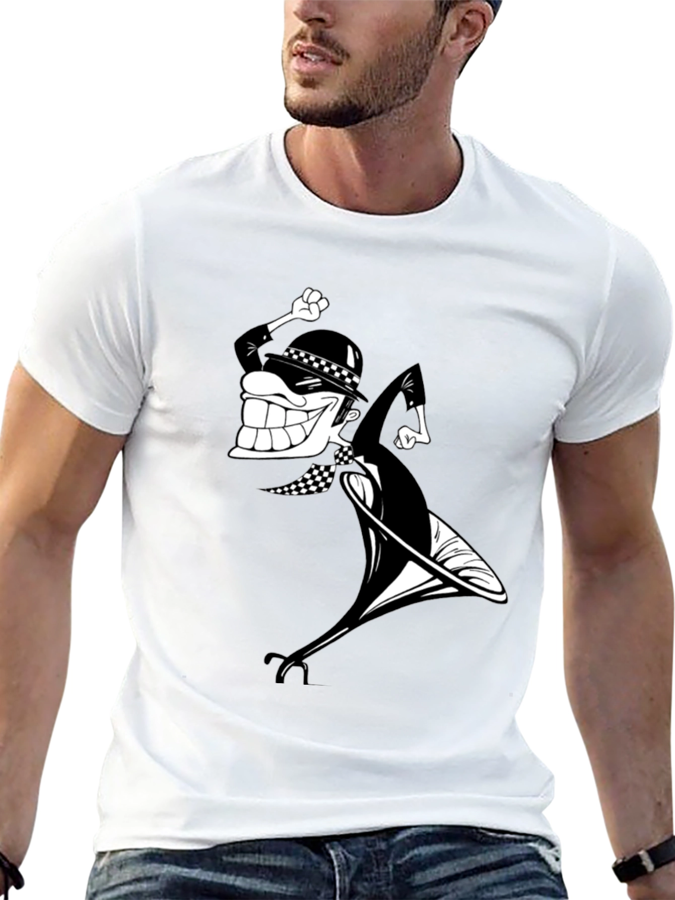 2 Tone Ska Rude Boy T-Shirt Black