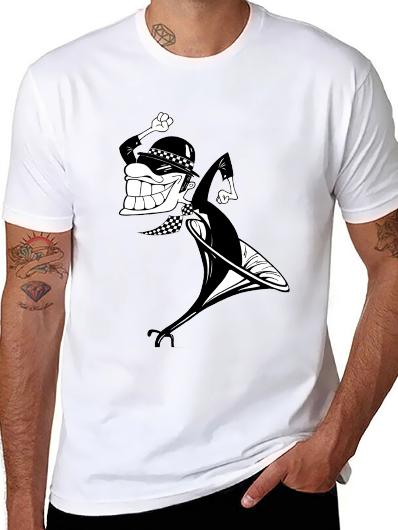 2 Tone Ska Rude Boy T-Shirt Black