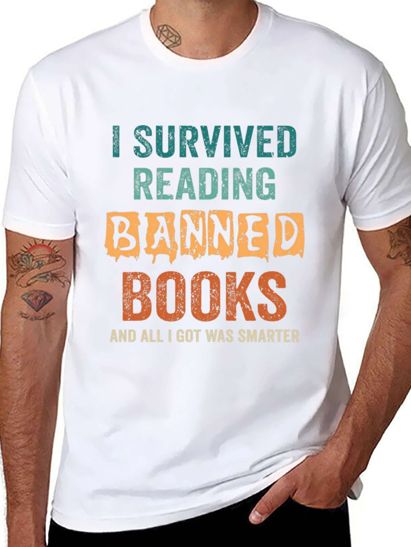 Banned Books T-Shirt - I Survived Reading Funny Tee