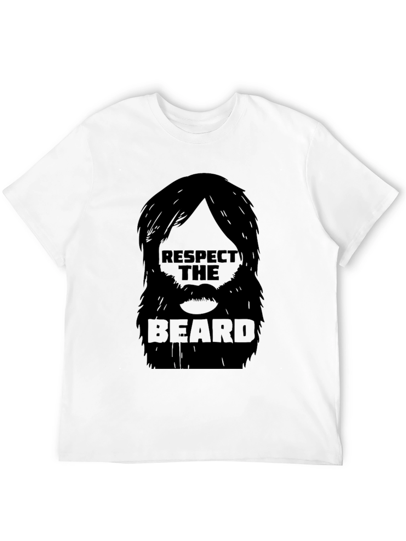 Respect the Beard T-Shirt - Black Graphic Tee