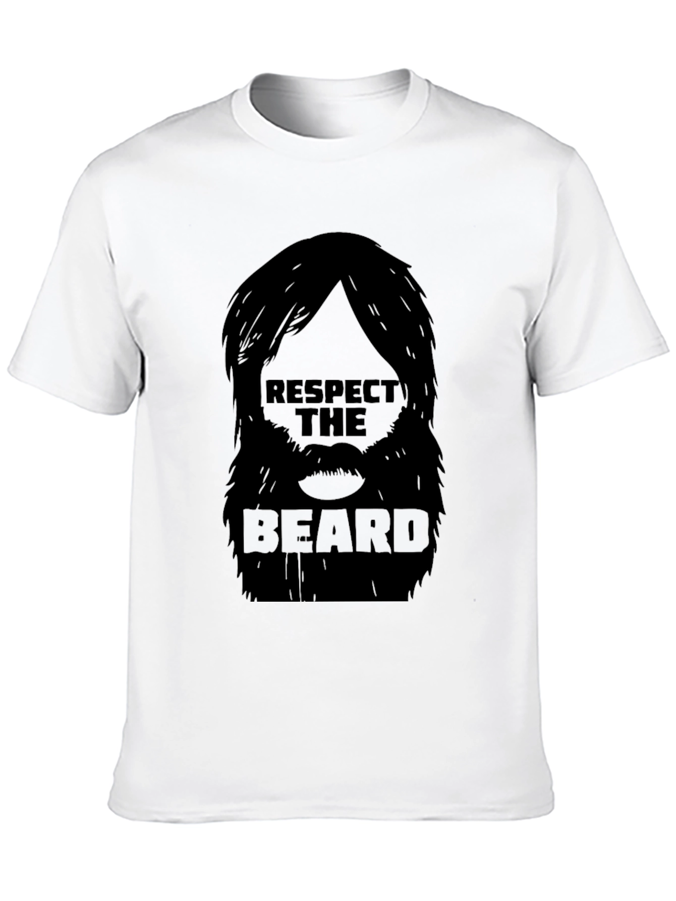 Respect the Beard T-Shirt - Black Graphic Tee