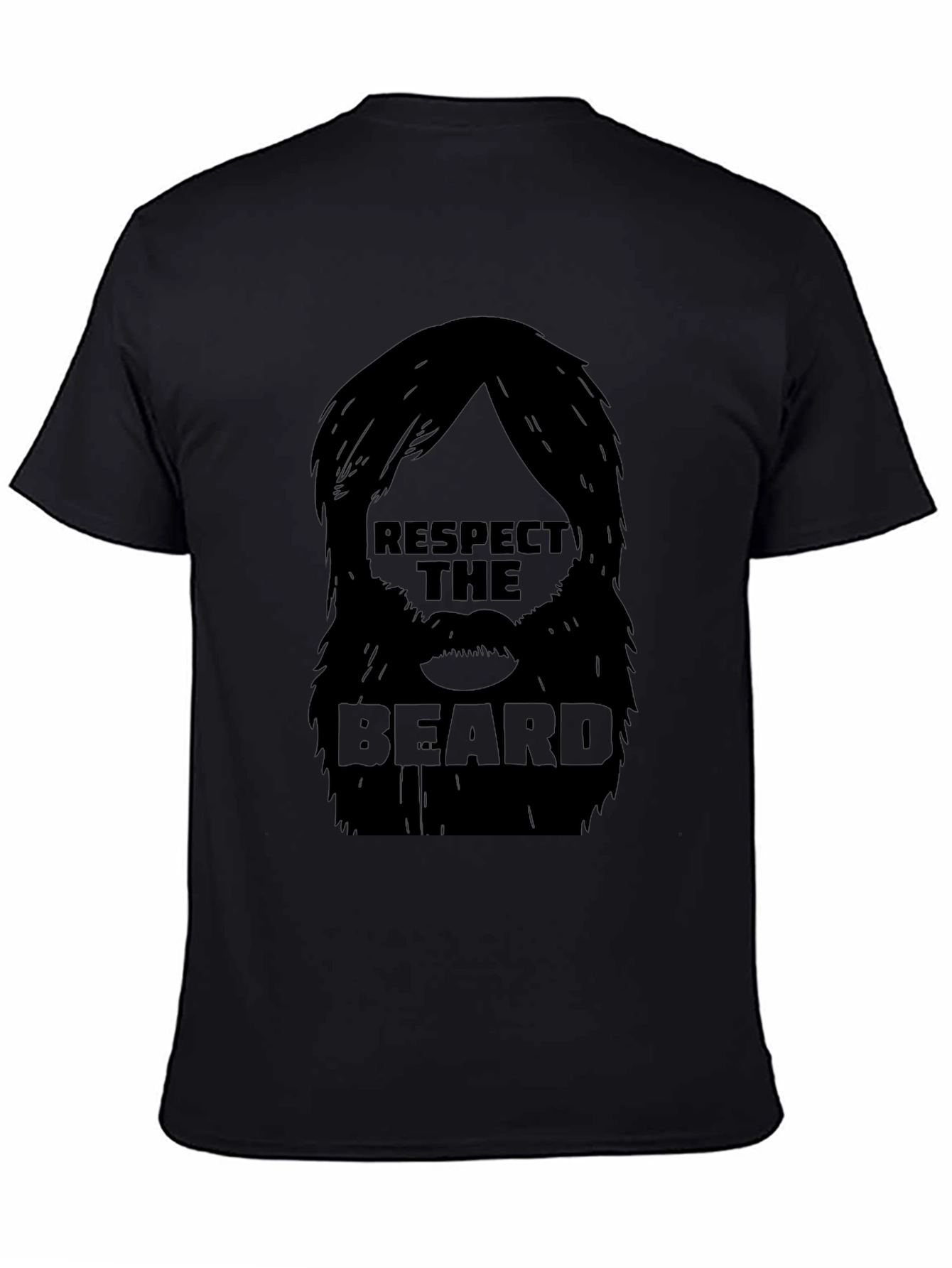 Respect the Beard T-Shirt - Black Graphic Tee