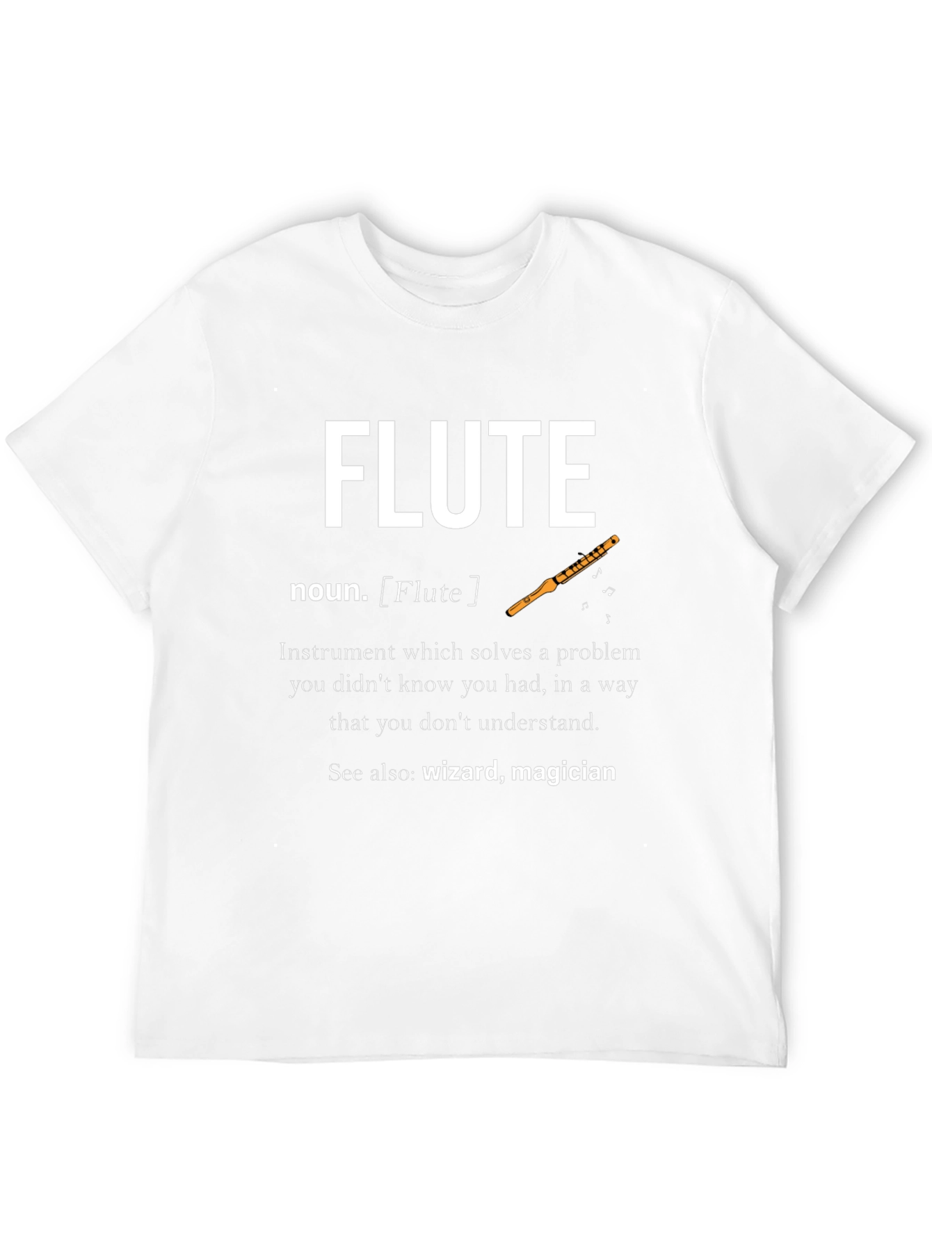 Flute Definition Black T-Shirt - Musician Gift