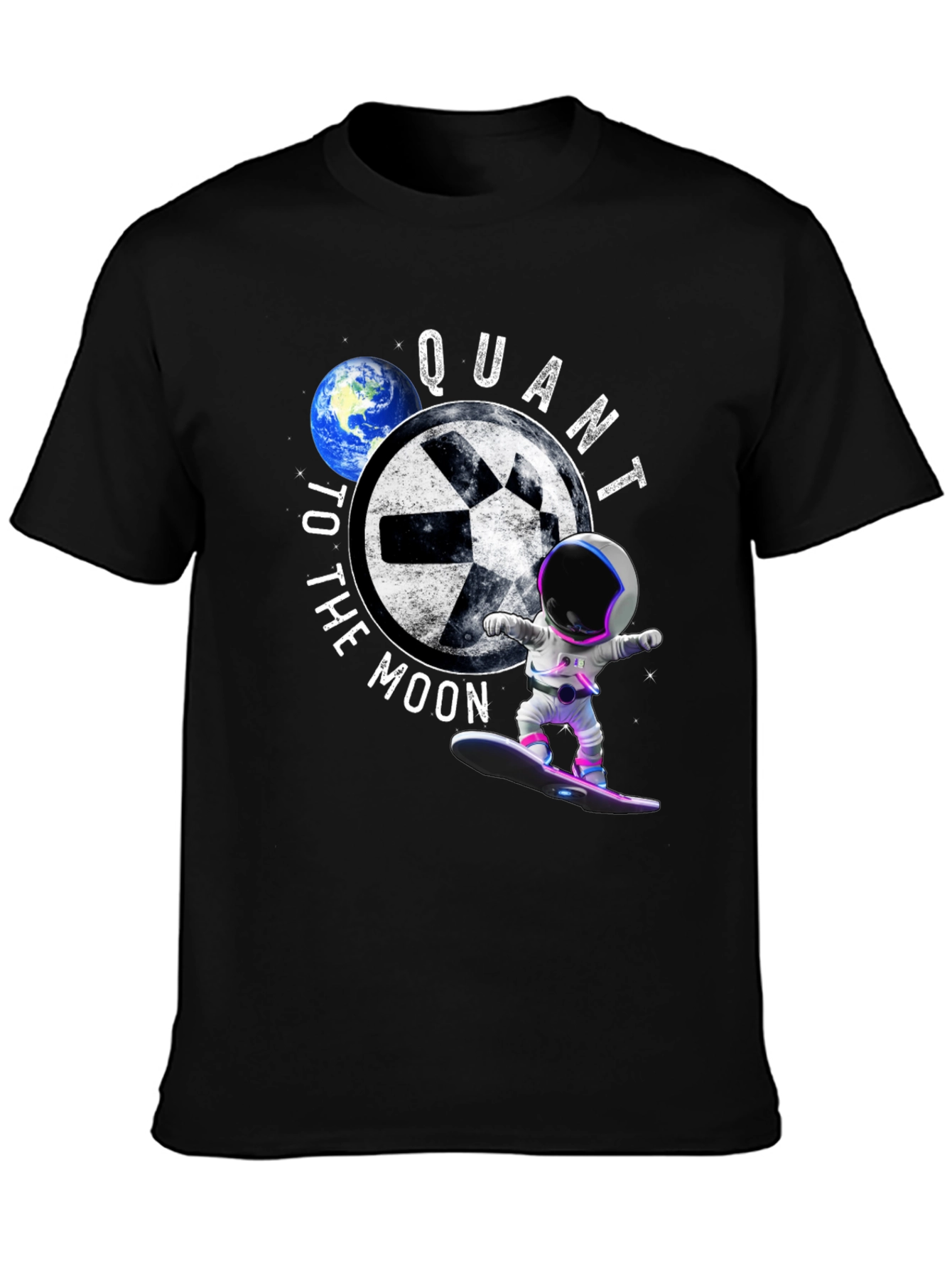 Quant To The Moon Black T-Shirt