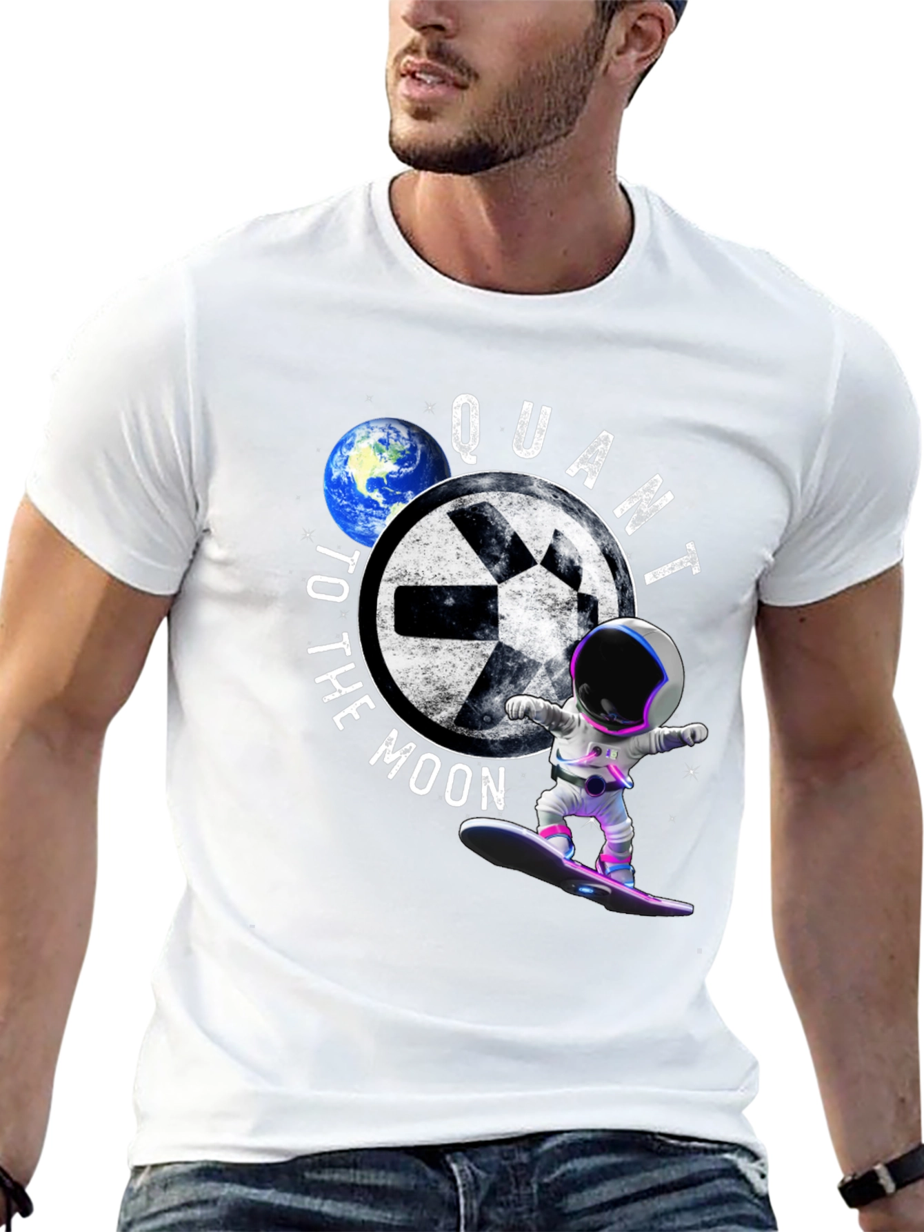 Quant To The Moon Black T-Shirt