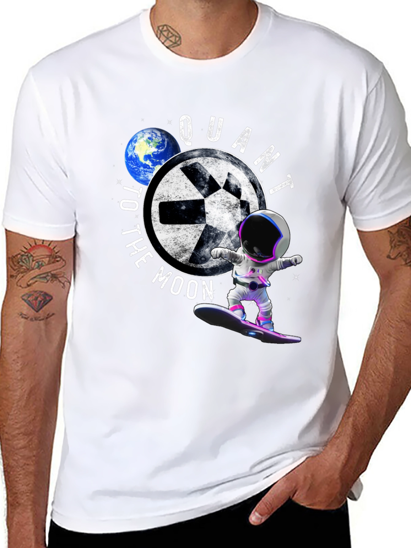 Quant To The Moon Black T-Shirt