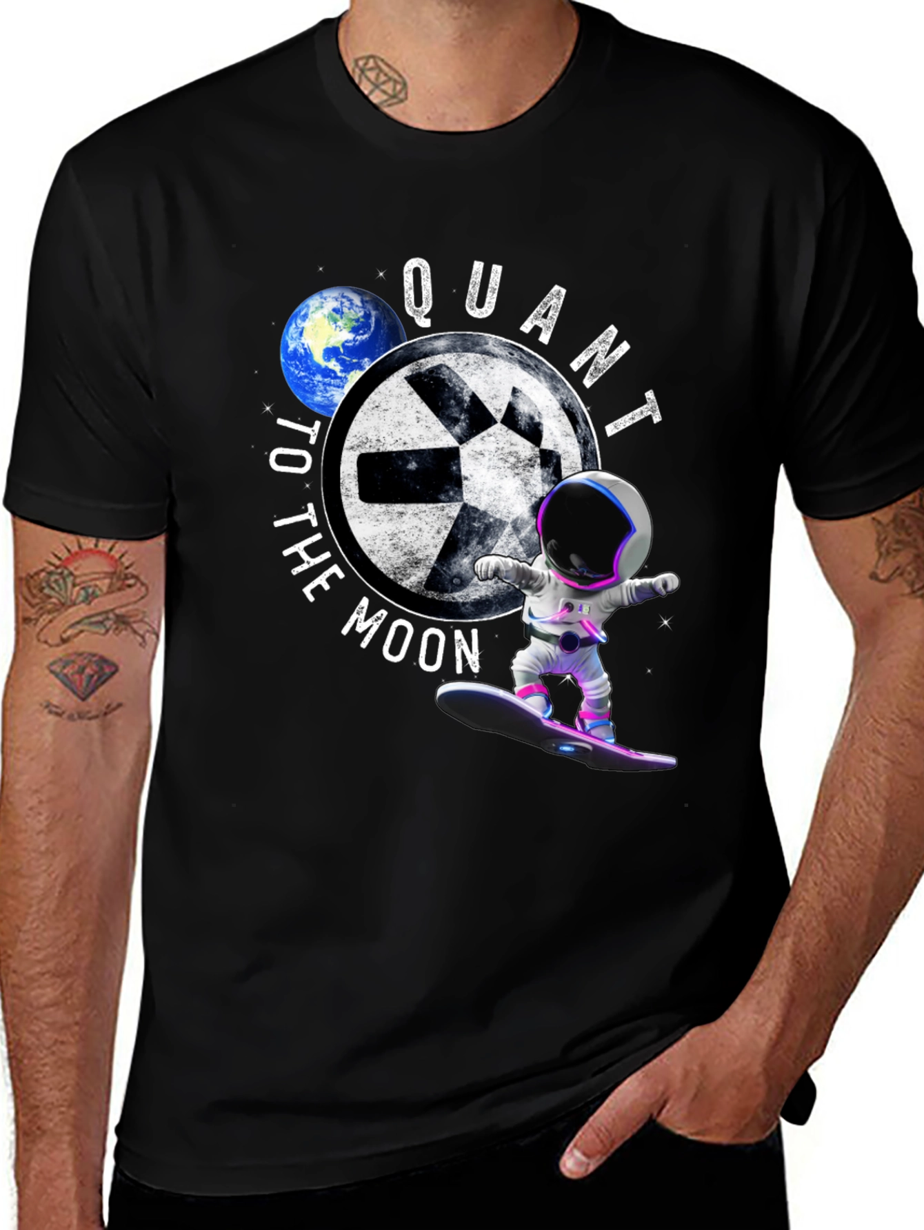 Quant To The Moon Black T-Shirt