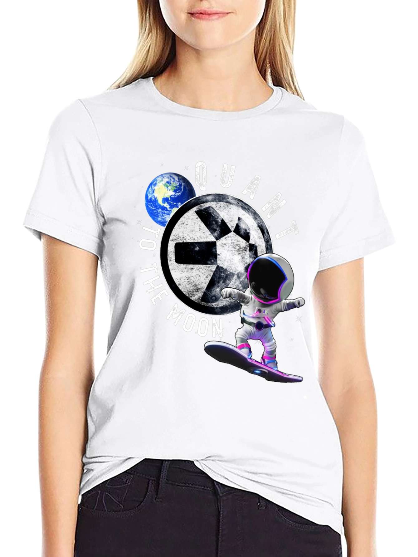 Quant To The Moon Black T-Shirt