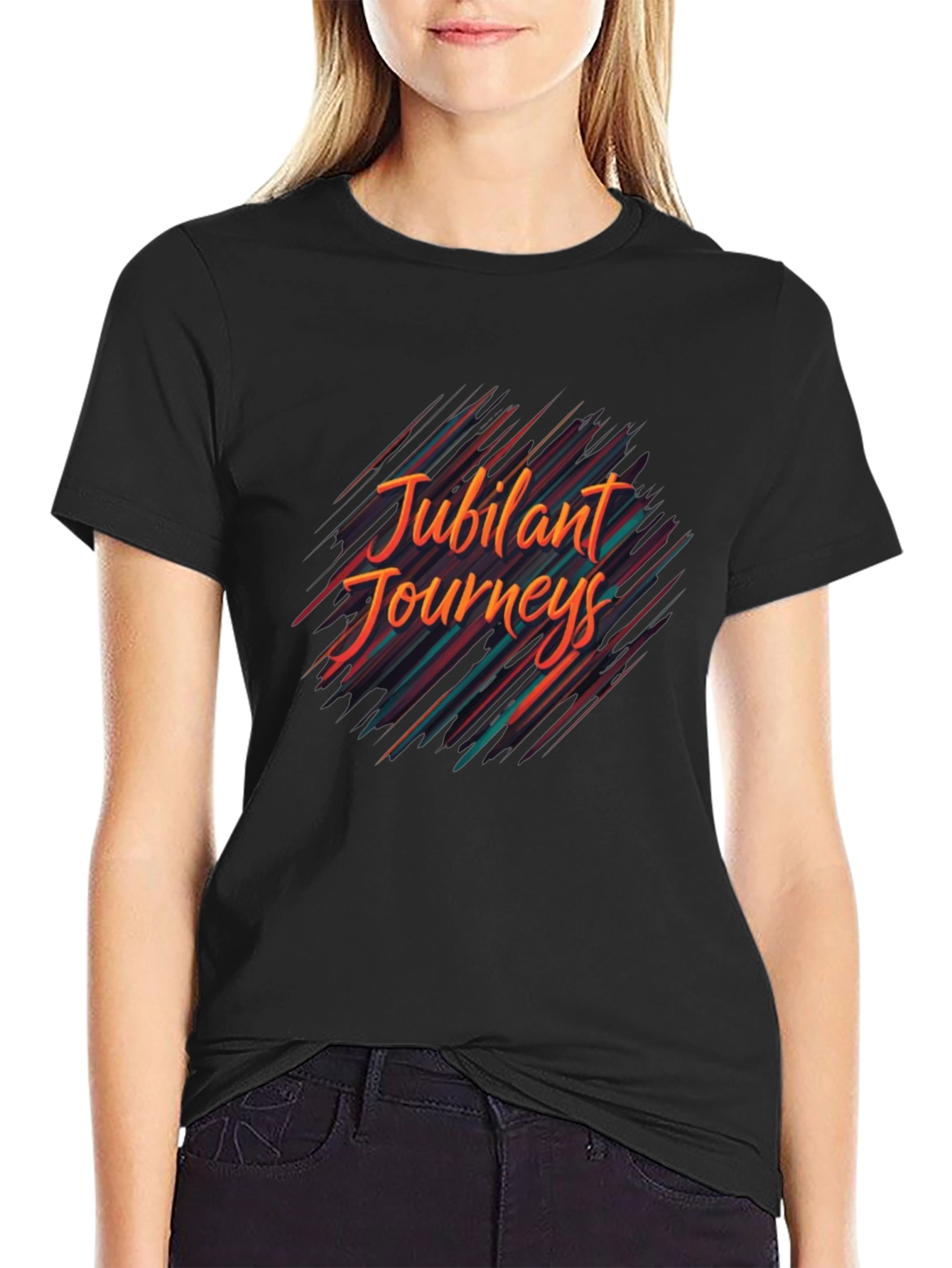 Jubilant Journeys Graphic Tee - Black