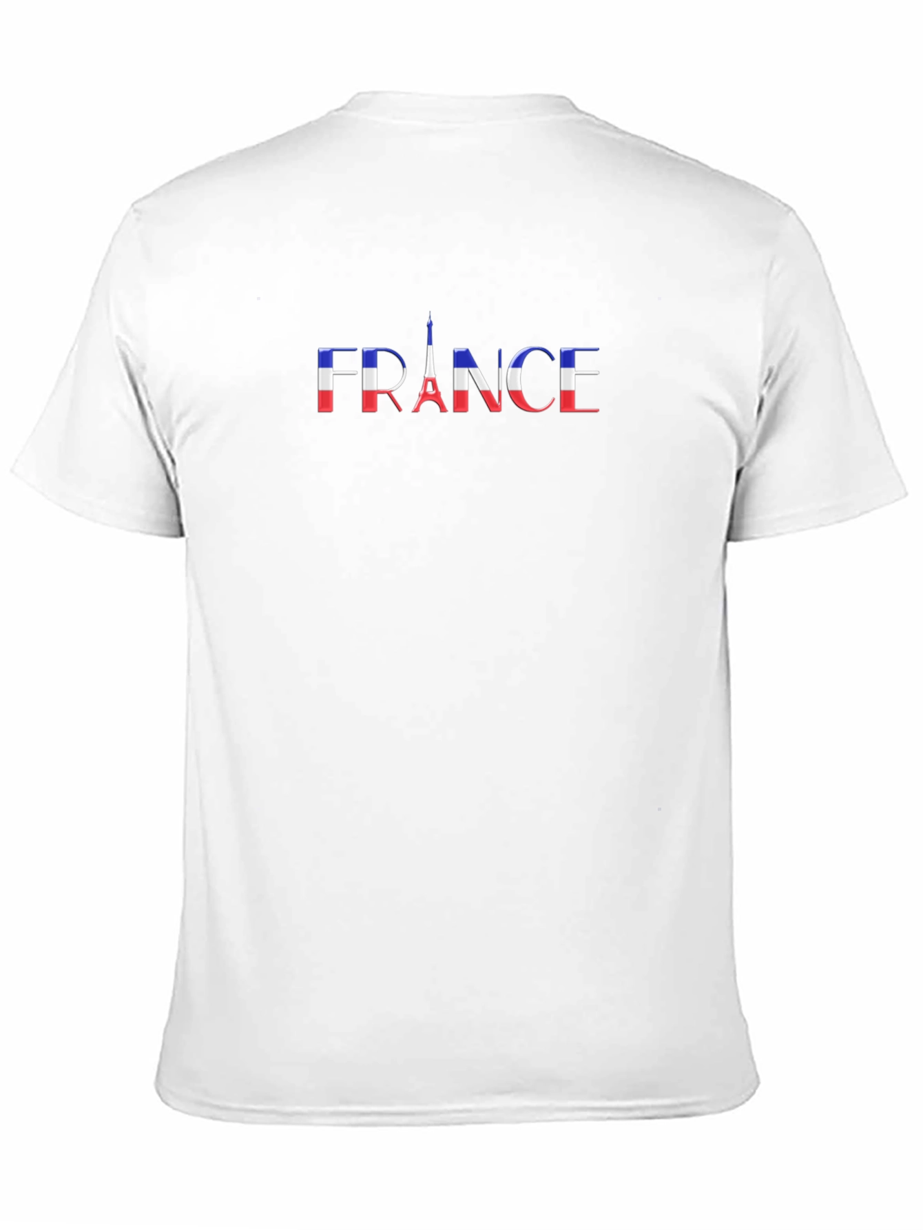 France Flag Eiffel Tower Black Graphic T-Shirt