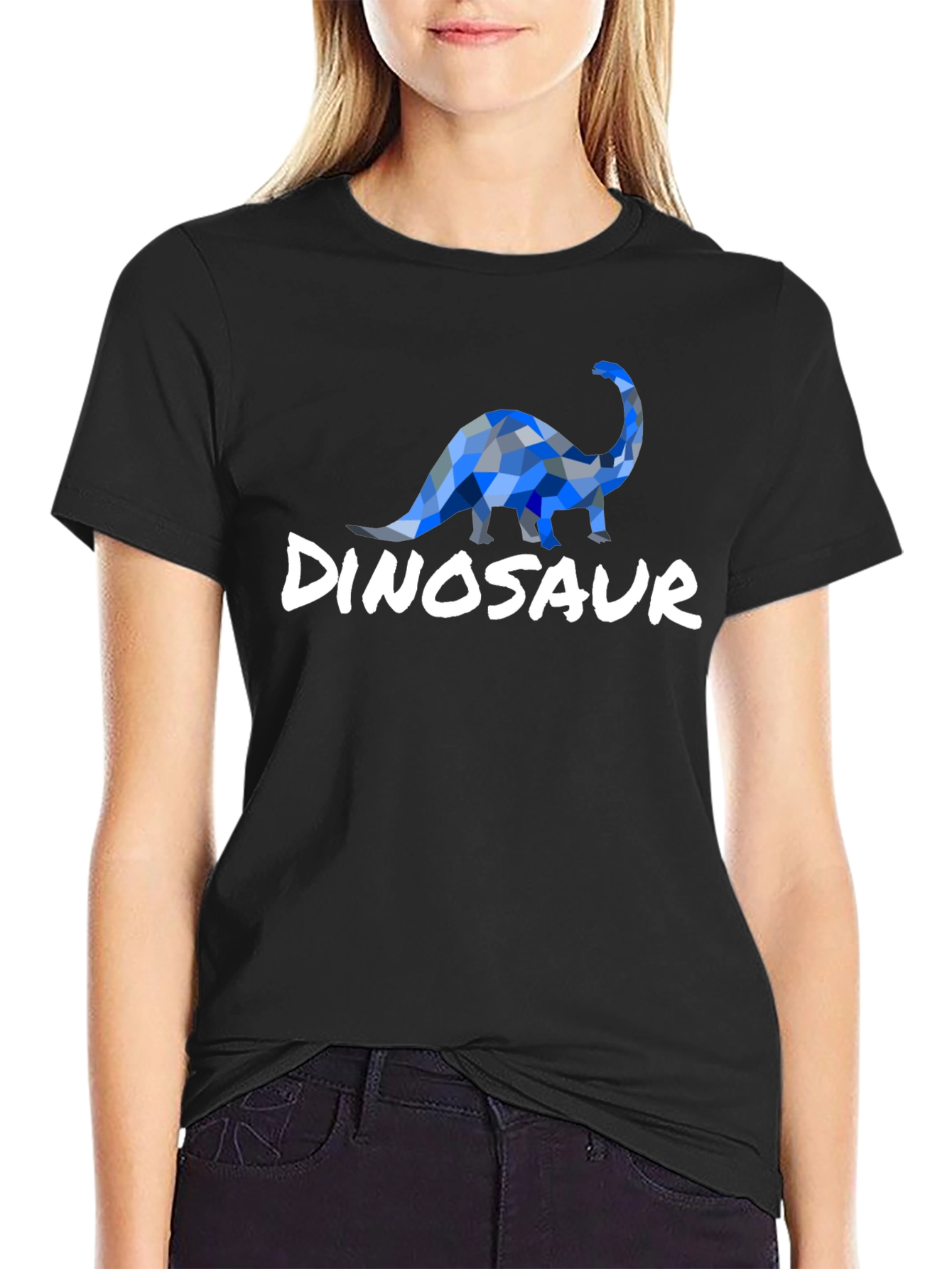 Dinosaur Graphic Tee - Geometric Dino Design