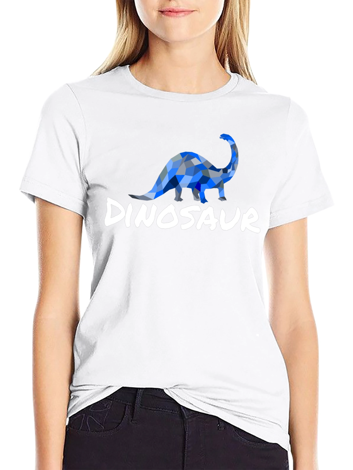Dinosaur Graphic Tee - Geometric Dino Design