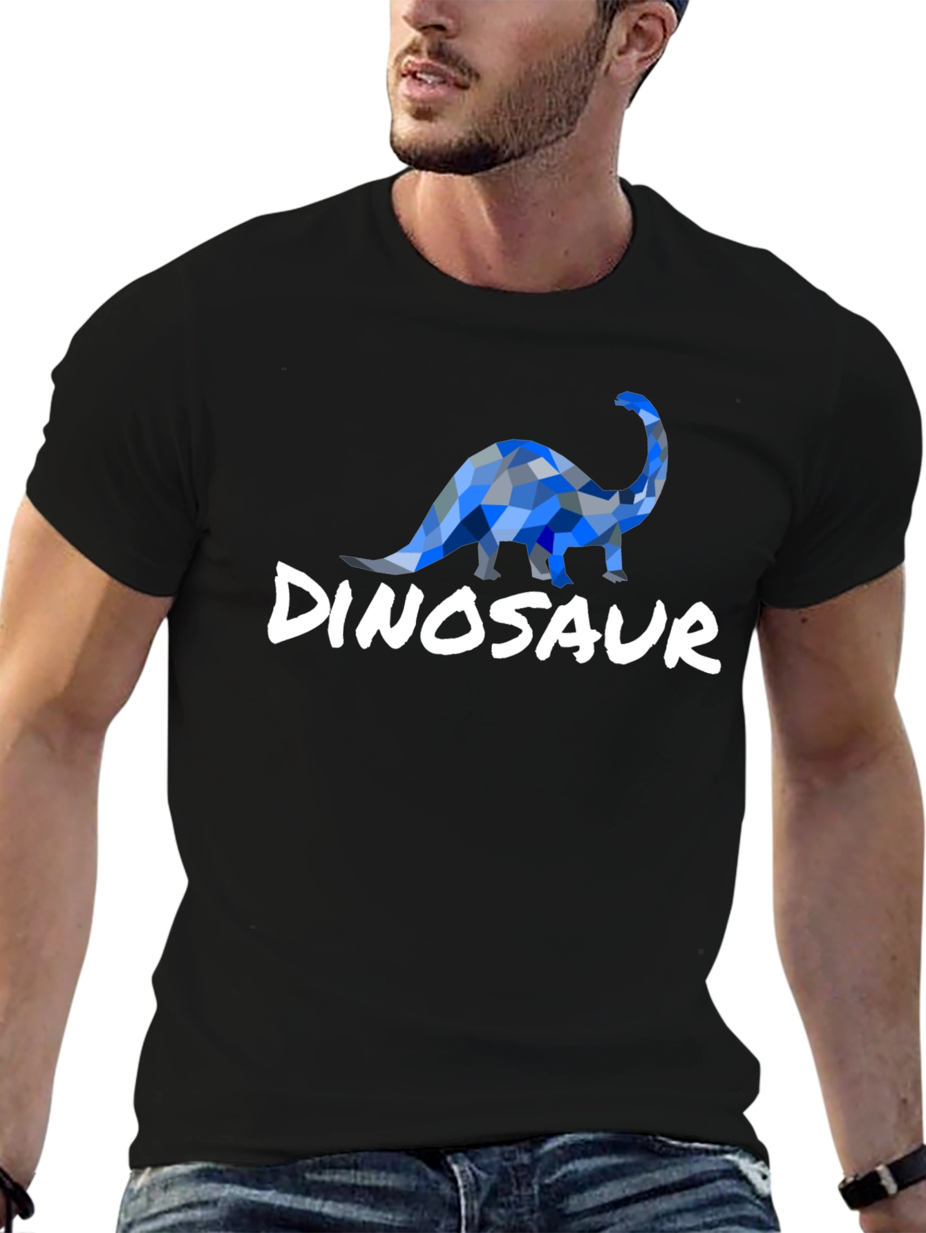 Dinosaur Graphic Tee - Geometric Dino Design