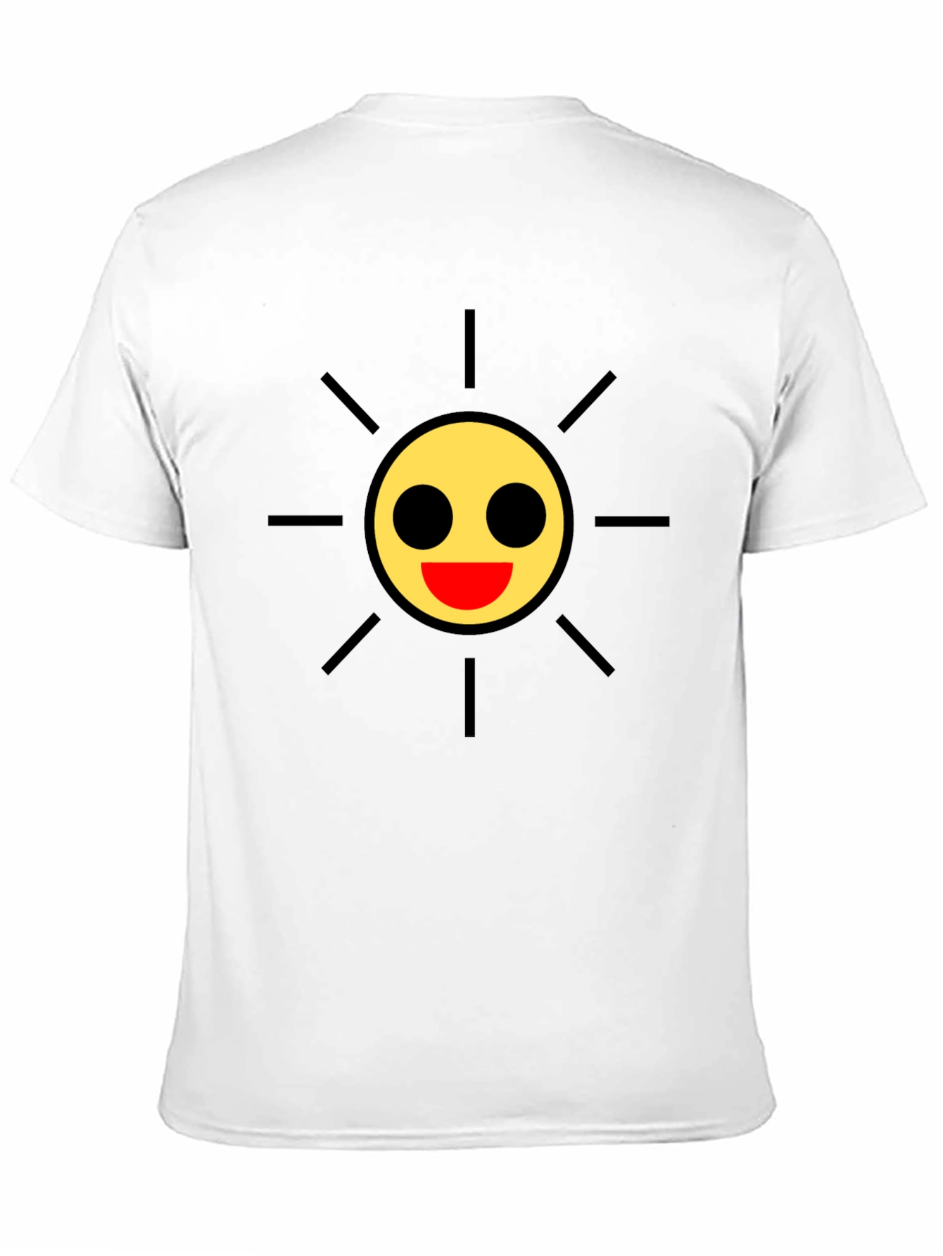 Smiley Sun Black Tee - Cheerful Style