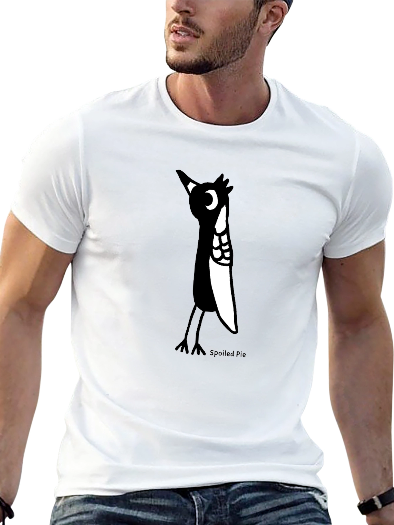Spoiled Pie Bird Graphic Black T-Shirt