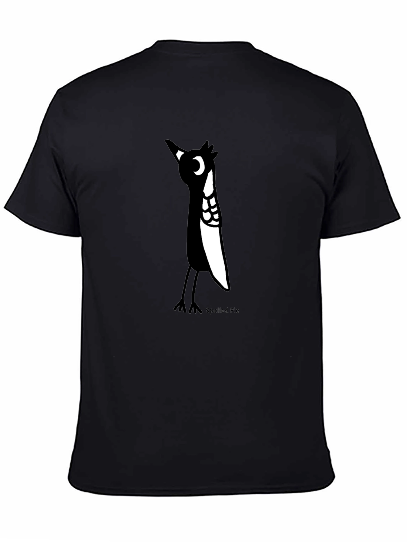 Spoiled Pie Bird Graphic Black T-Shirt