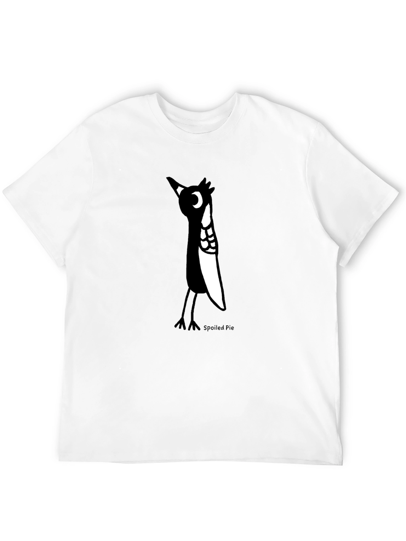 Spoiled Pie Bird Graphic Black T-Shirt