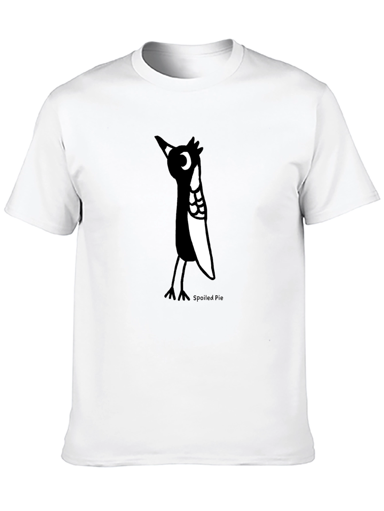 Spoiled Pie Bird Graphic Black T-Shirt