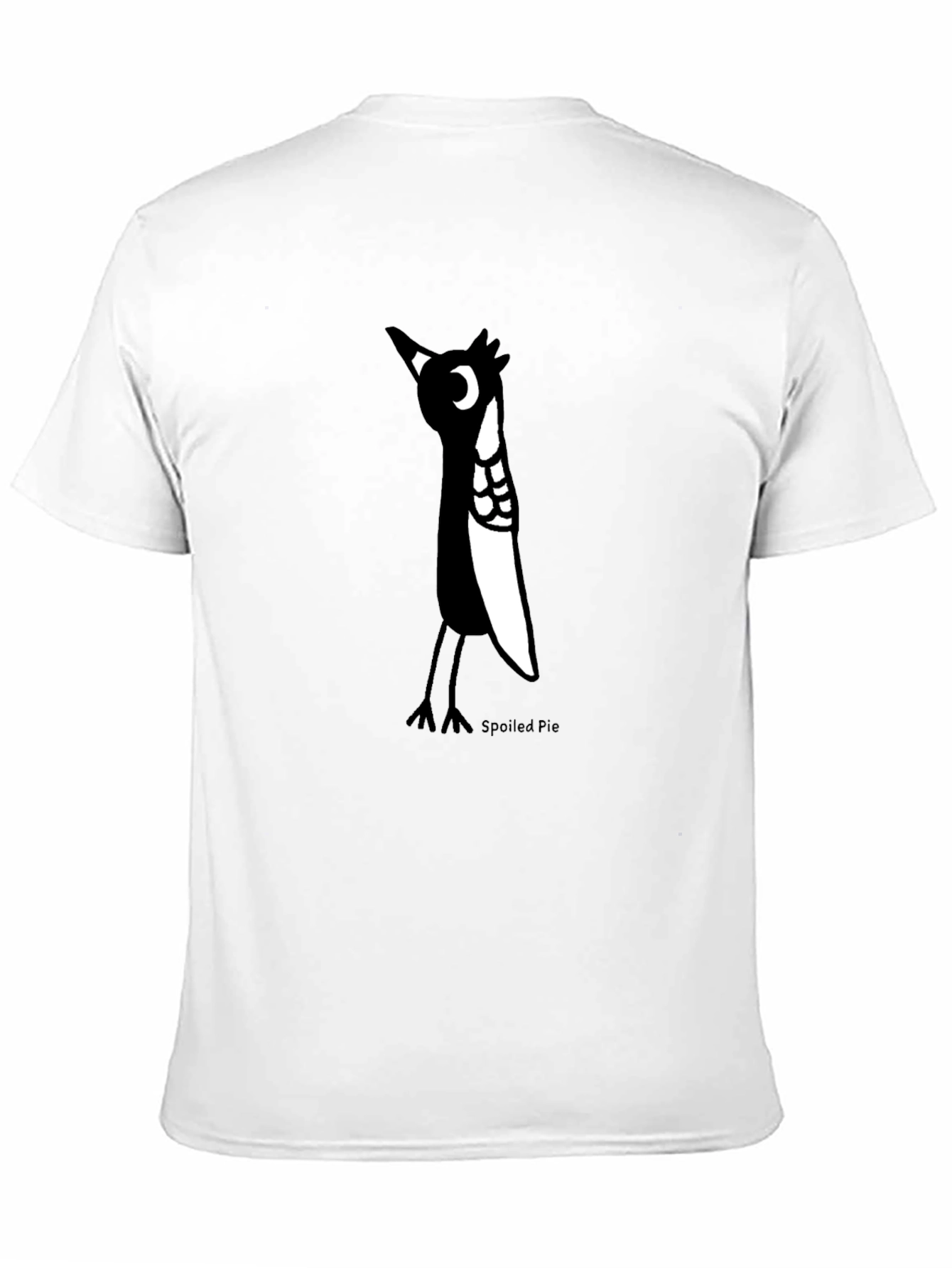 Spoiled Pie Bird Graphic Black T-Shirt