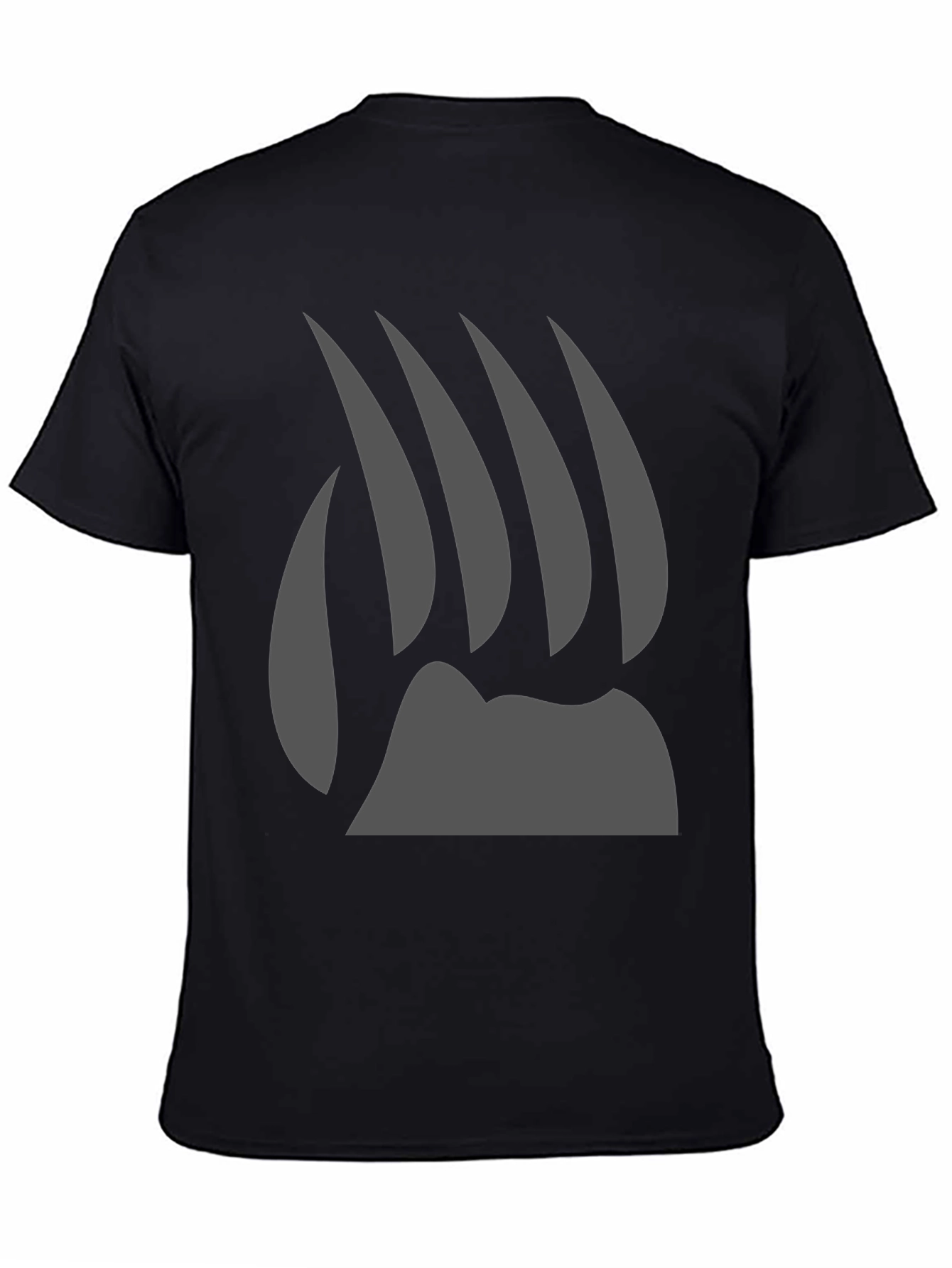 Bear Claw Graphic Tee - Black Cotton T-Shirt
