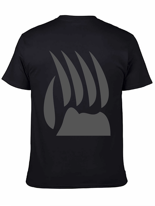Bear Claw Graphic Tee - Black Cotton T-Shirt