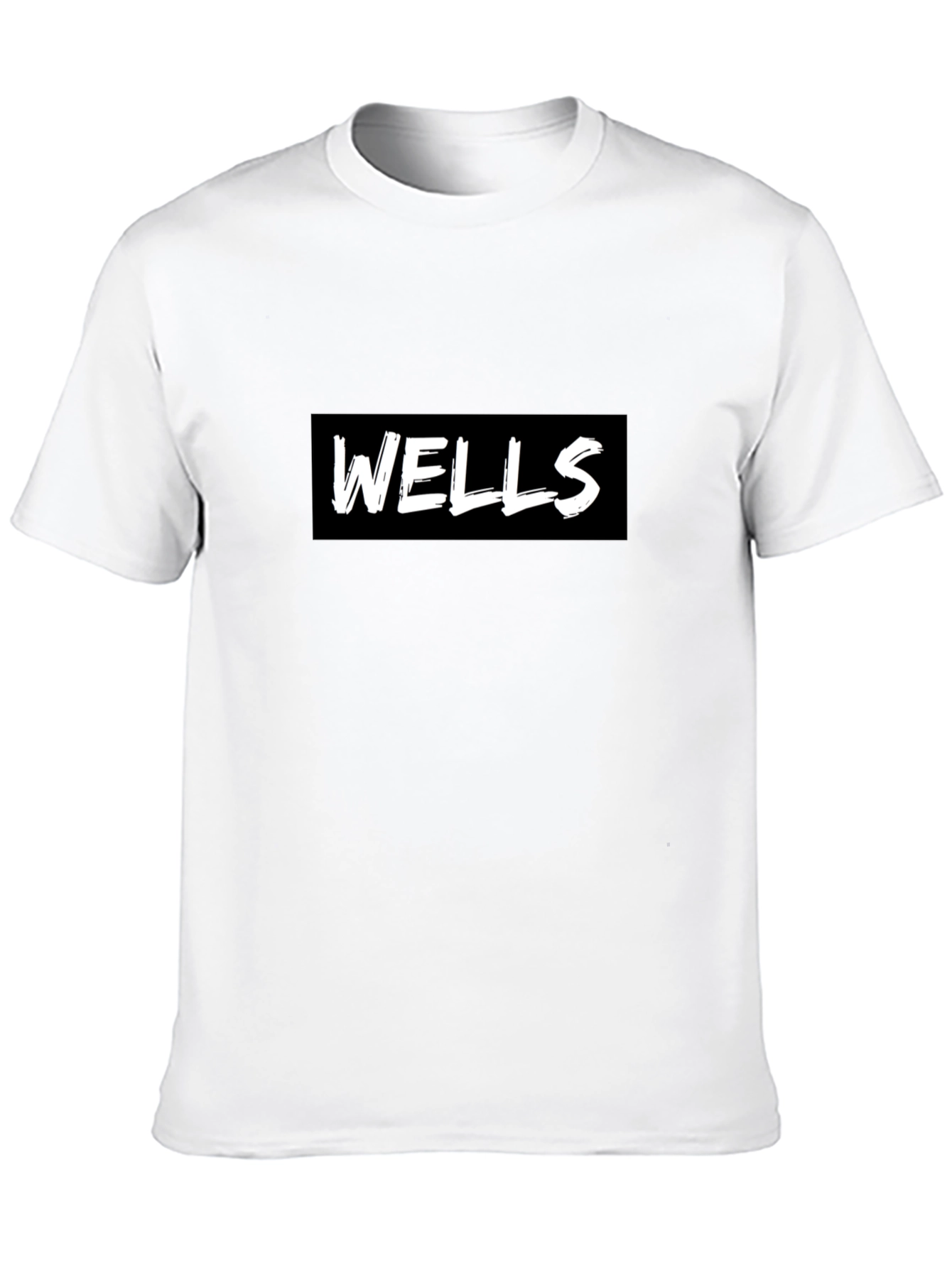 Wells Graphic Tee - Modern Black Cotton Blend T-Shirt
