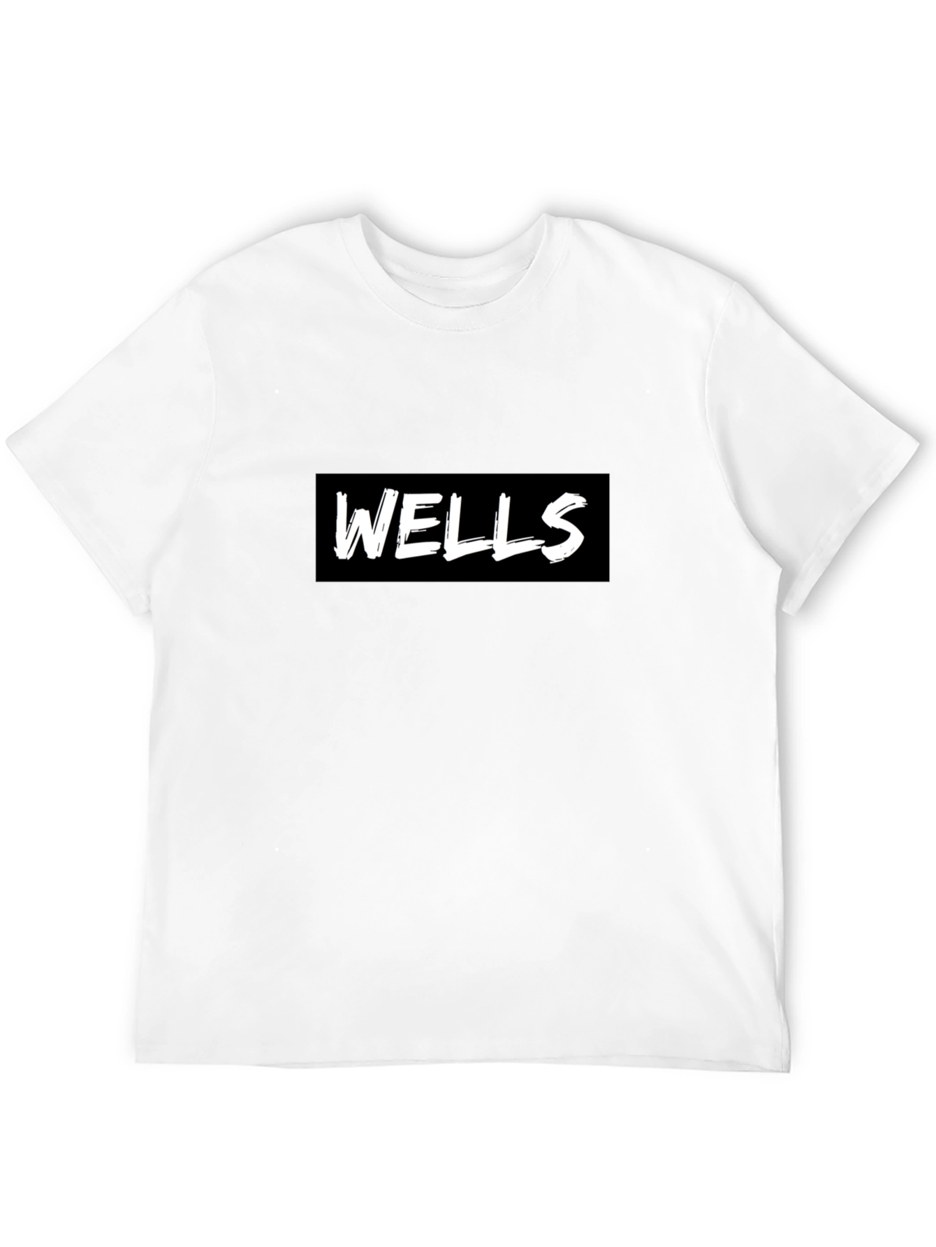 Wells Graphic Tee - Modern Black Cotton Blend T-Shirt