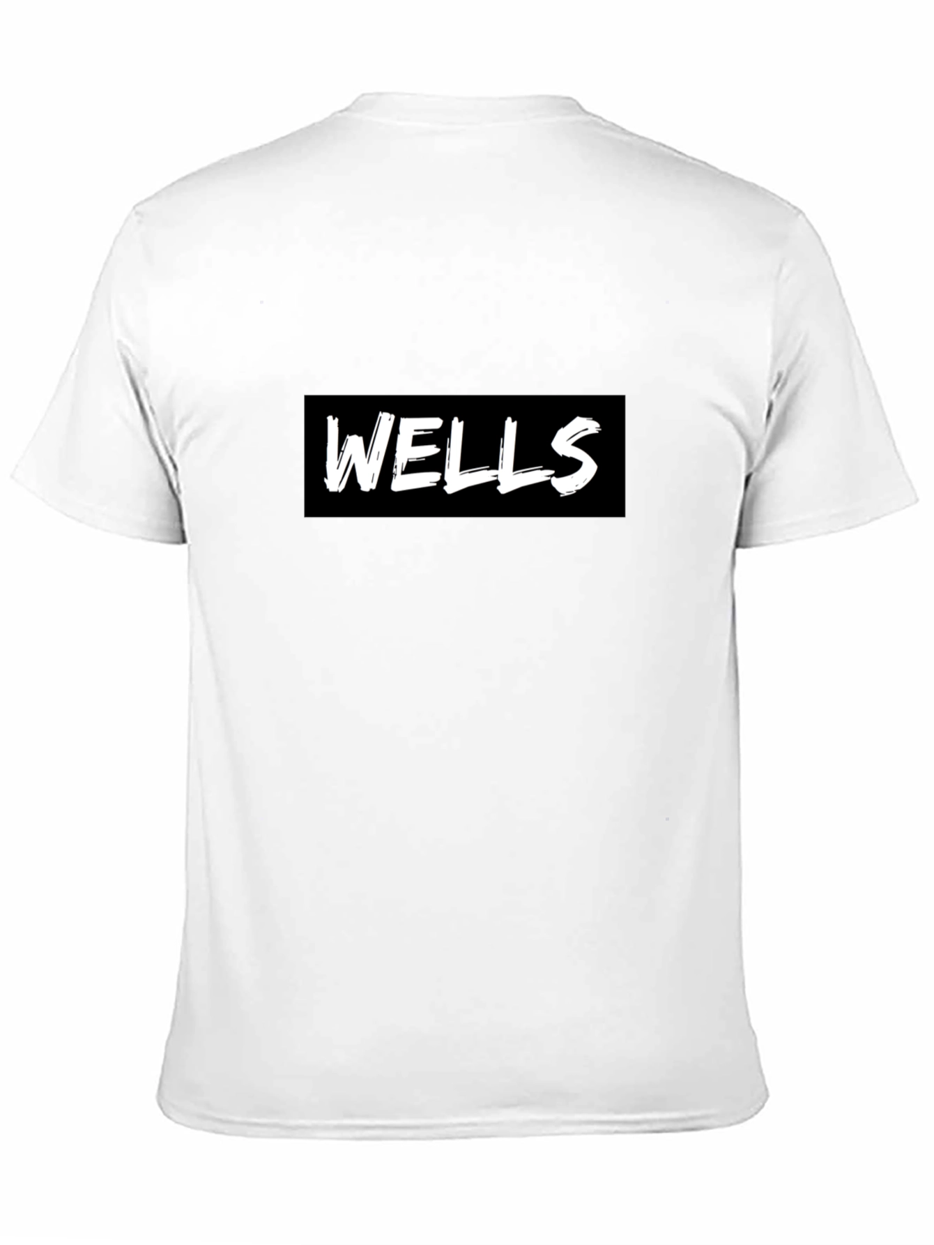 Wells Graphic Tee - Modern Black Cotton Blend T-Shirt