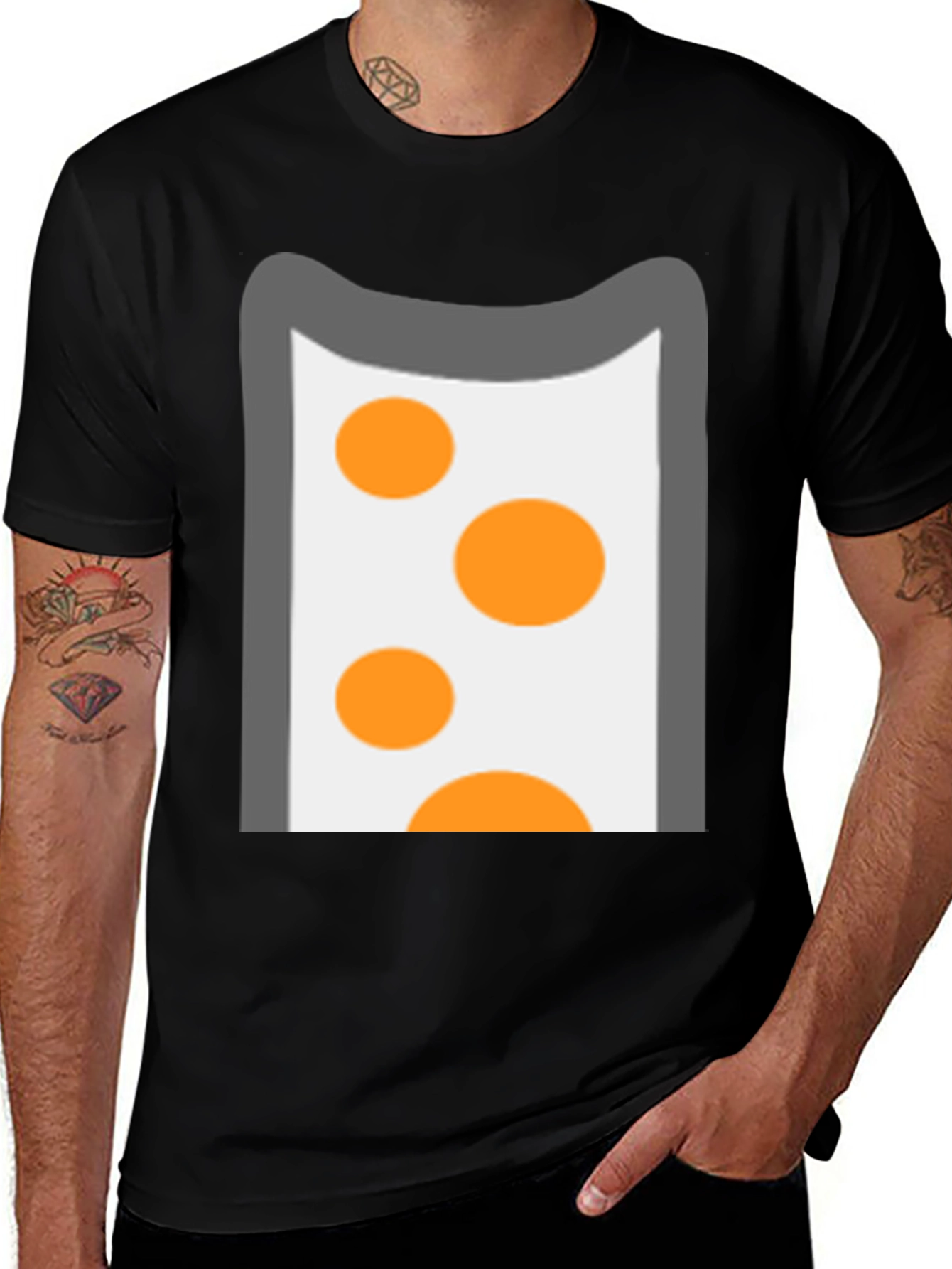 Fun Cartoon Style Graphic Print T-Shirt