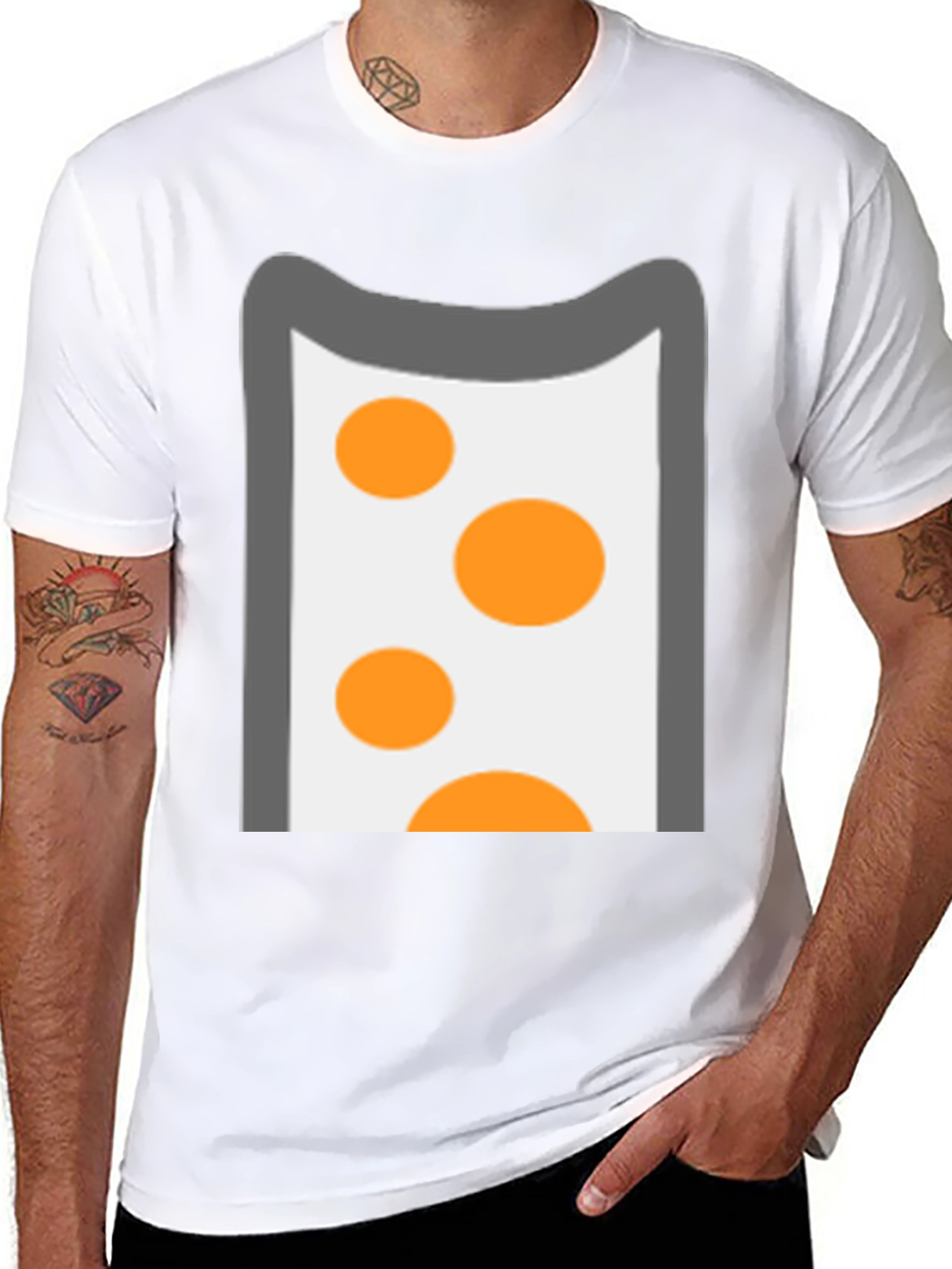 Fun Cartoon Style Graphic Print T-Shirt