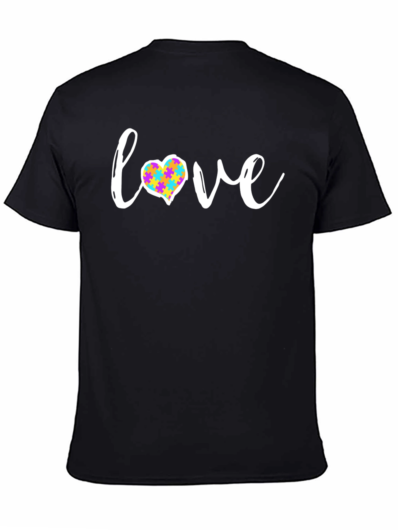 Autism Awareness Love Heart Puzzle T-Shirt