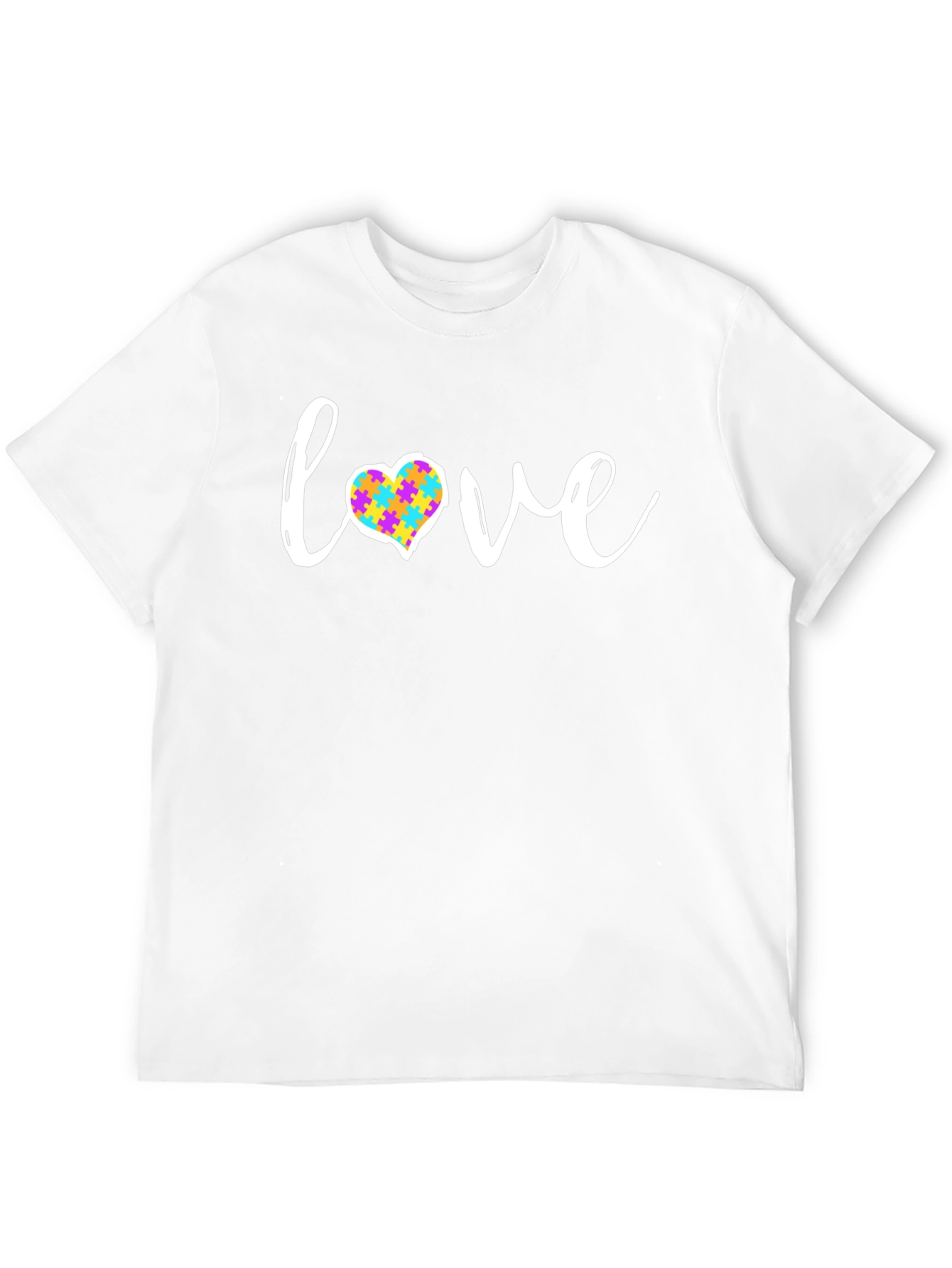 Autism Awareness Love Heart Puzzle T-Shirt