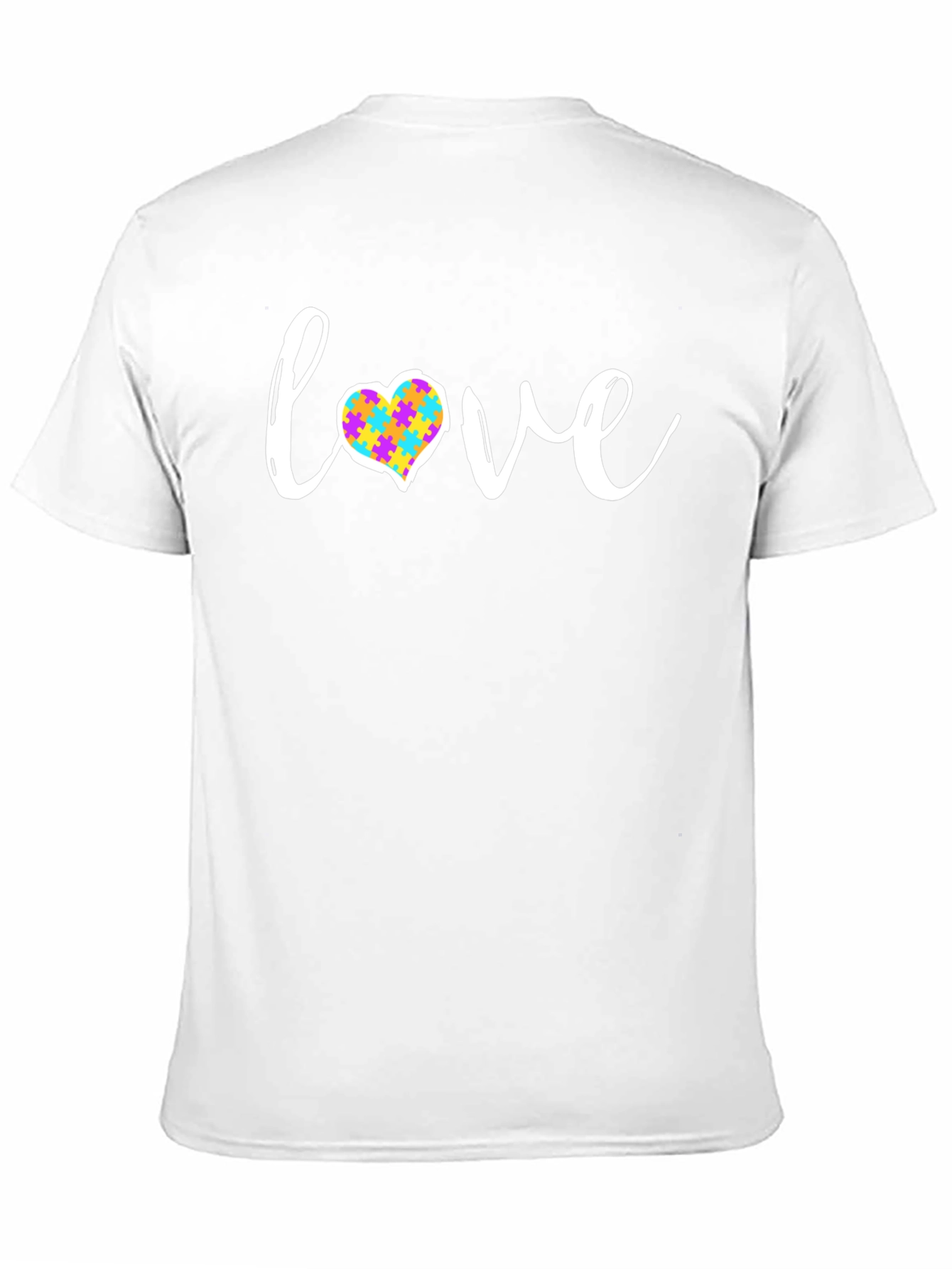 Autism Awareness Love Heart Puzzle T-Shirt