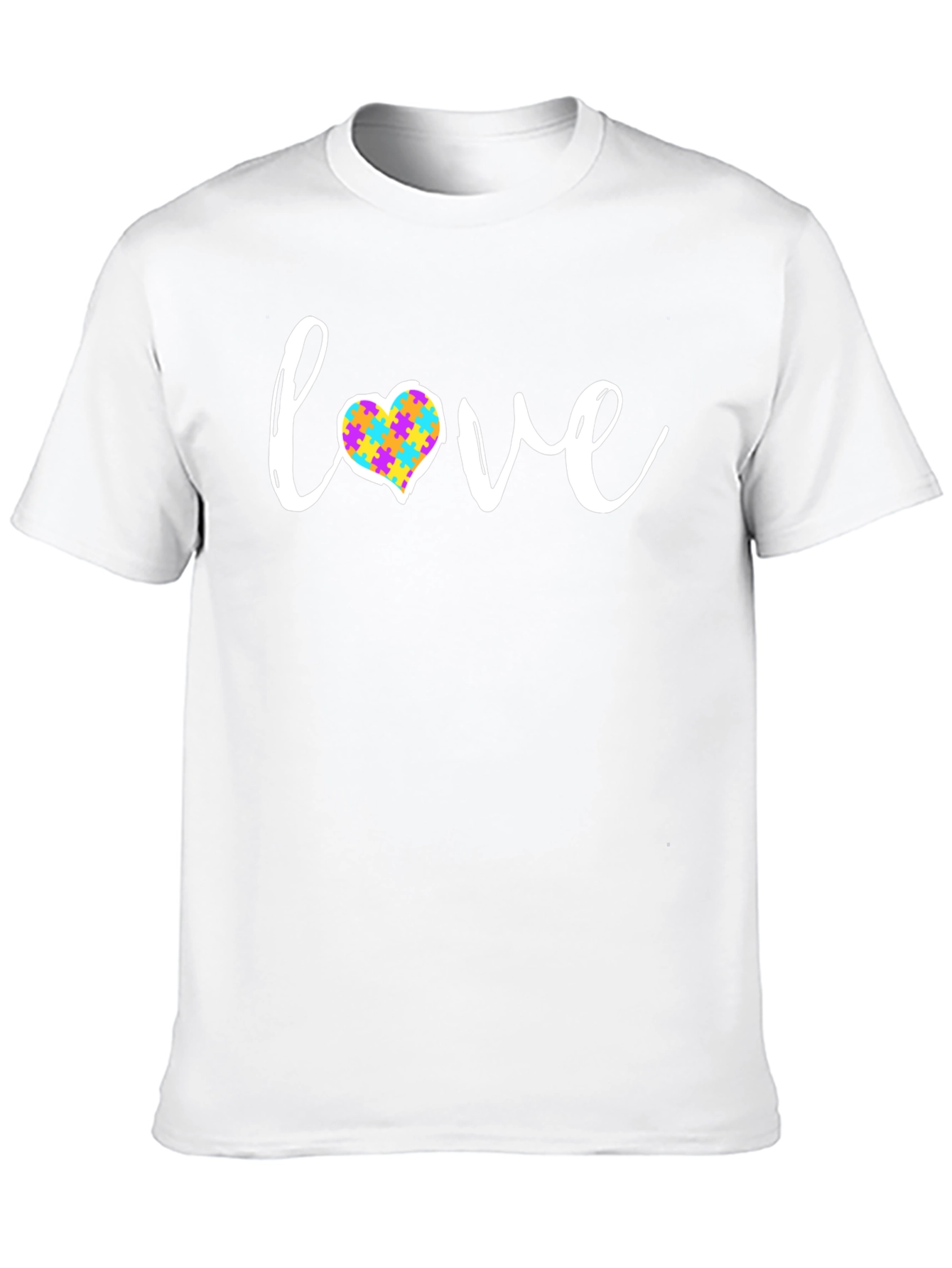 Autism Awareness Love Heart Puzzle T-Shirt