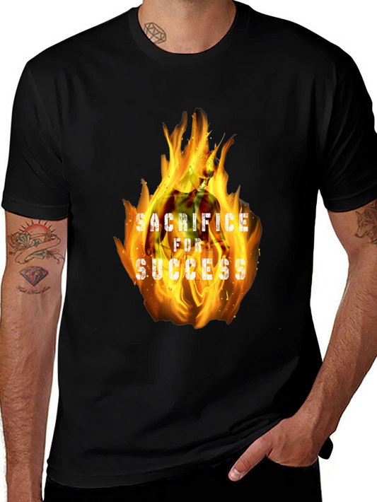 Sacrifice for Success Graphic Tee - Bold Motivational Design