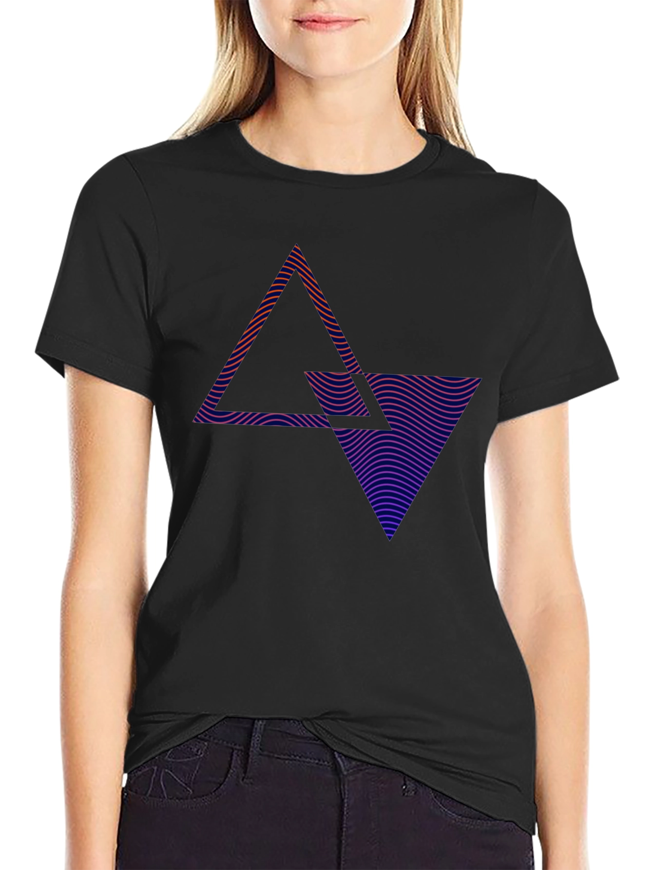 Abstract Geometric Triangle T-Shirt - Modern Graphic Tee