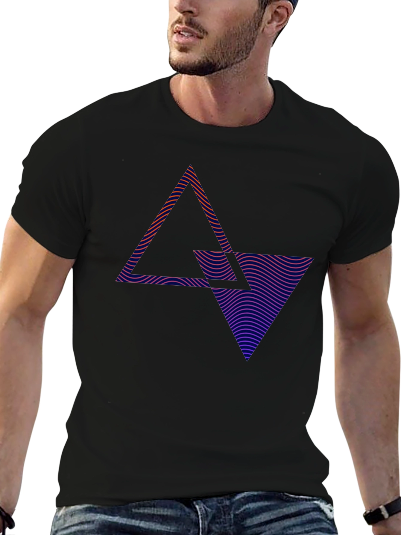 Abstract Geometric Triangle T-Shirt - Modern Graphic Tee