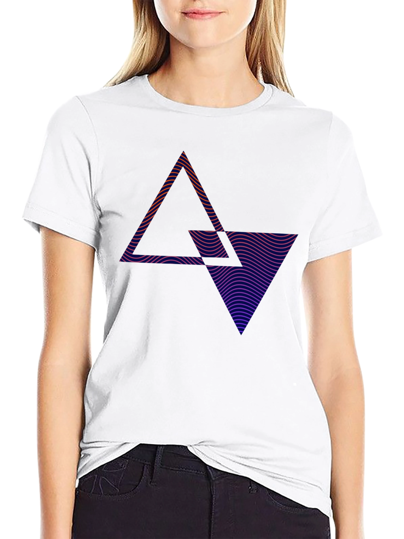 Abstract Geometric Triangle T-Shirt - Modern Graphic Tee