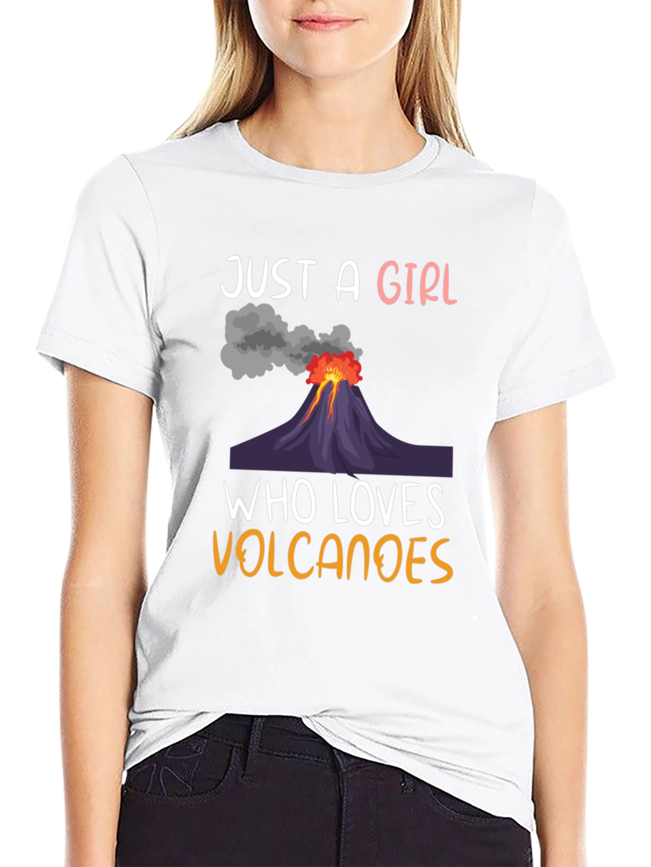 Girl Who Loves Volcanoes Graphic T-Shirt