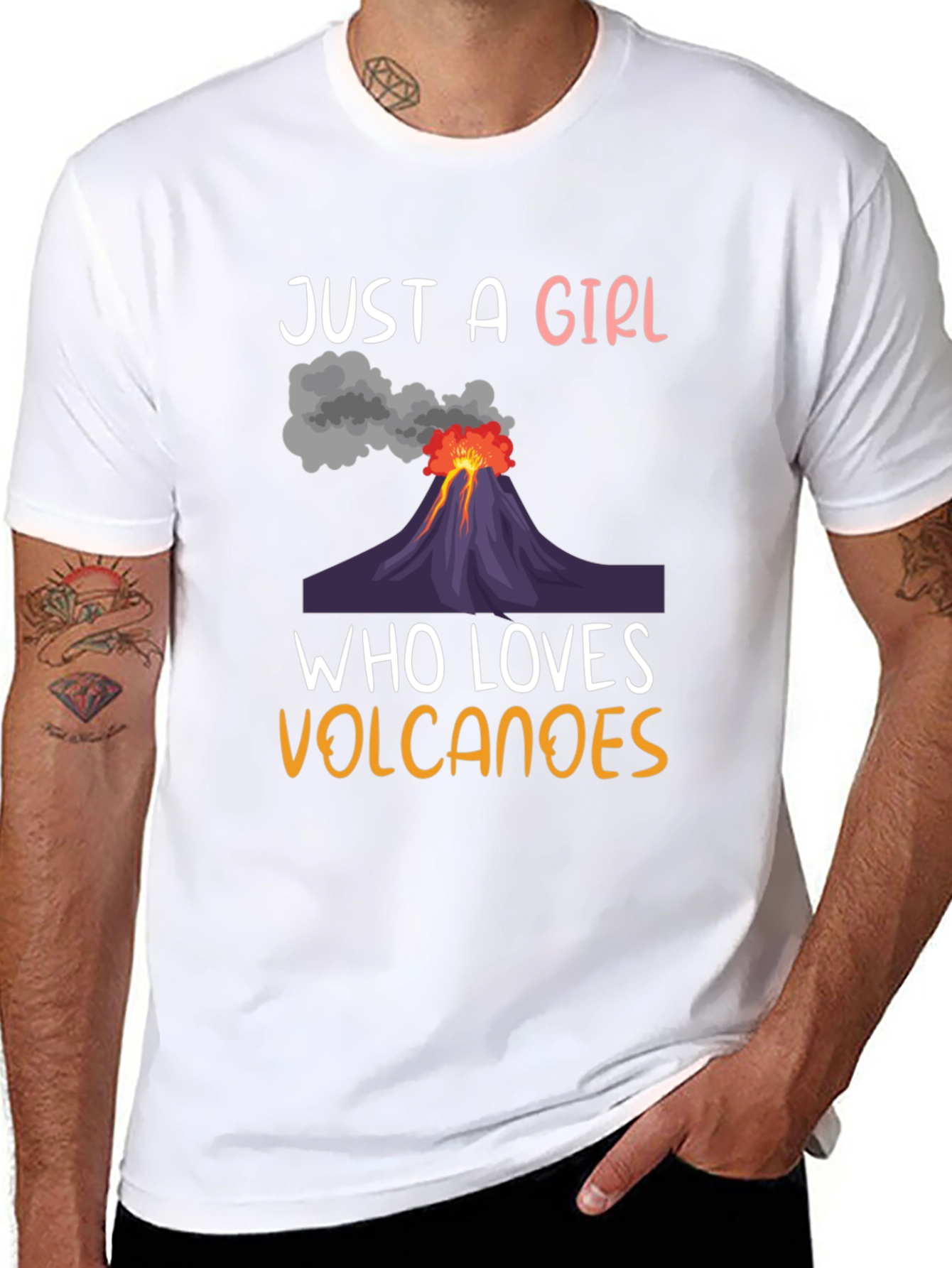 Girl Who Loves Volcanoes Graphic T-Shirt