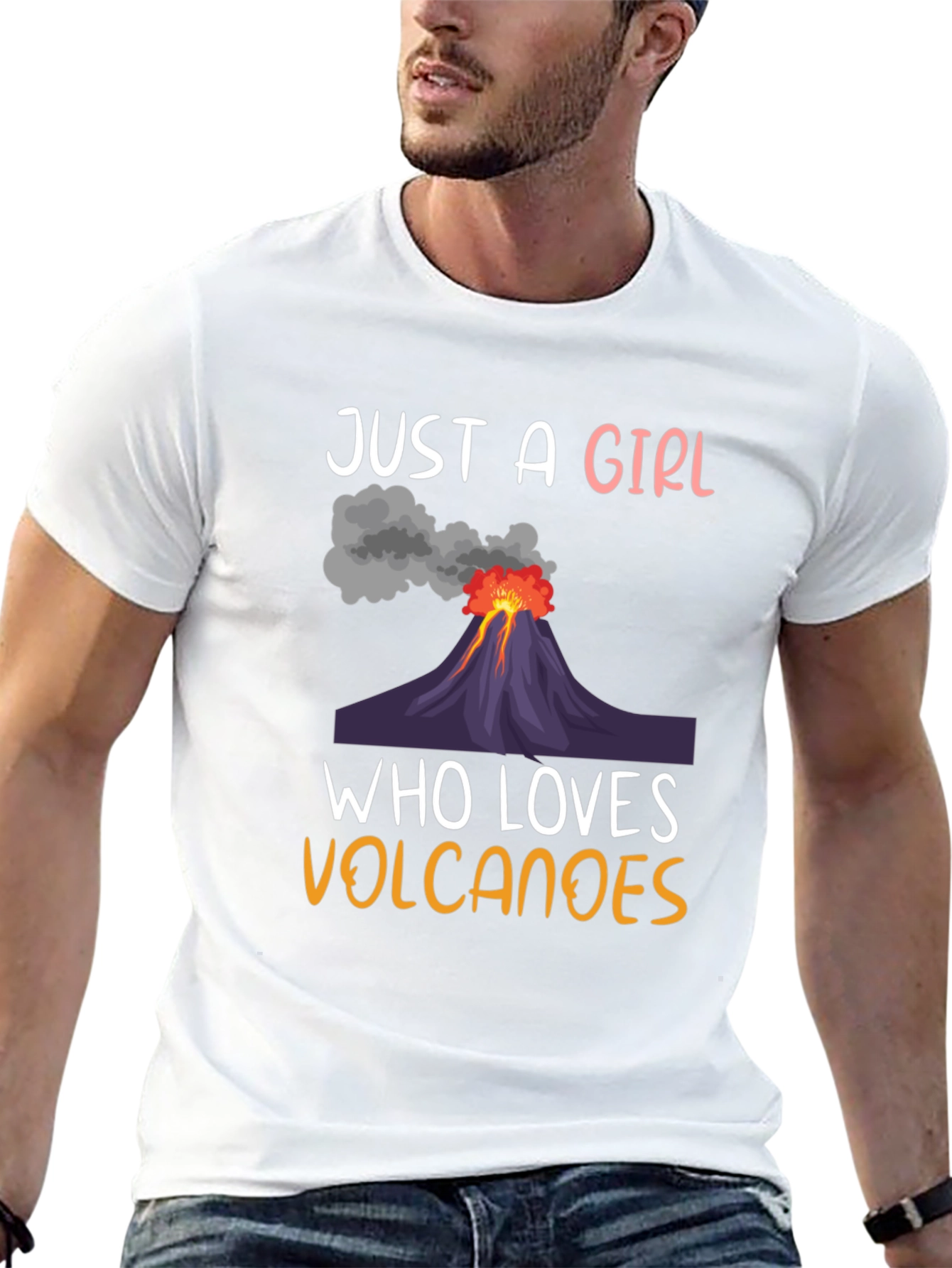 Girl Who Loves Volcanoes Graphic T-Shirt