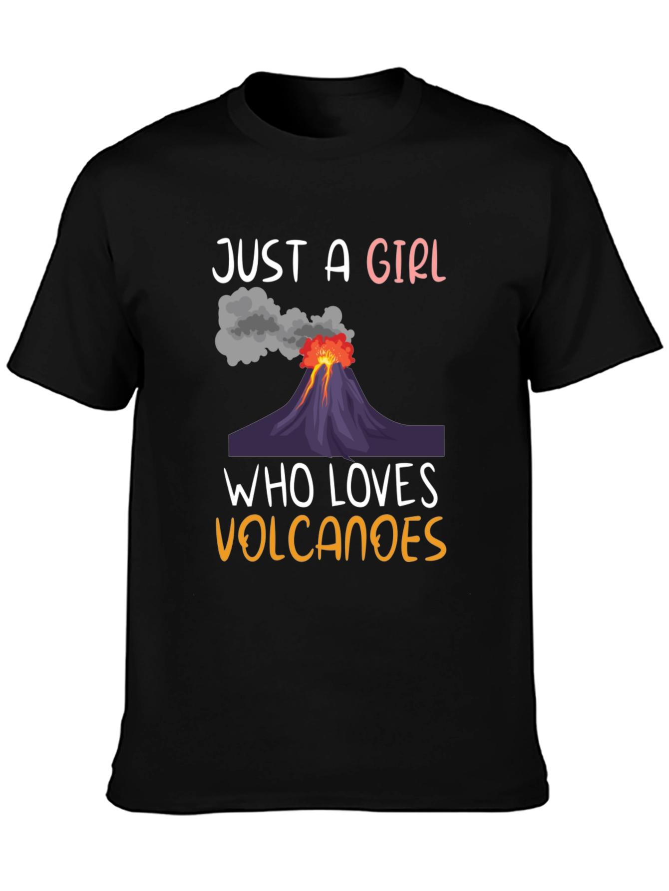 Girl Who Loves Volcanoes Graphic T-Shirt