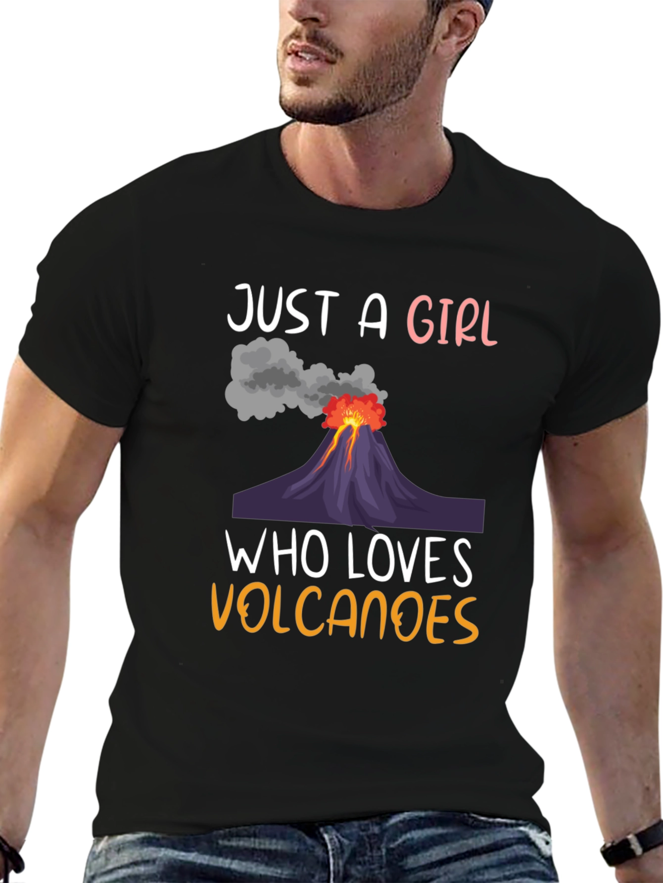 Girl Who Loves Volcanoes Graphic T-Shirt