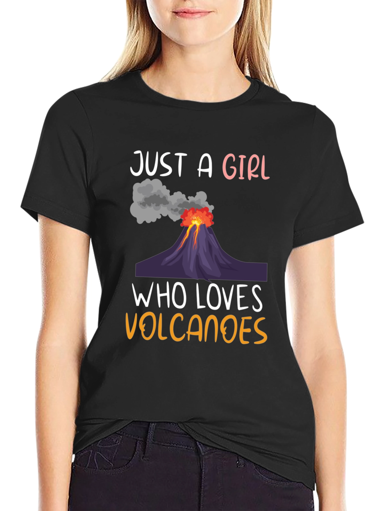 Girl Who Loves Volcanoes Graphic T-Shirt