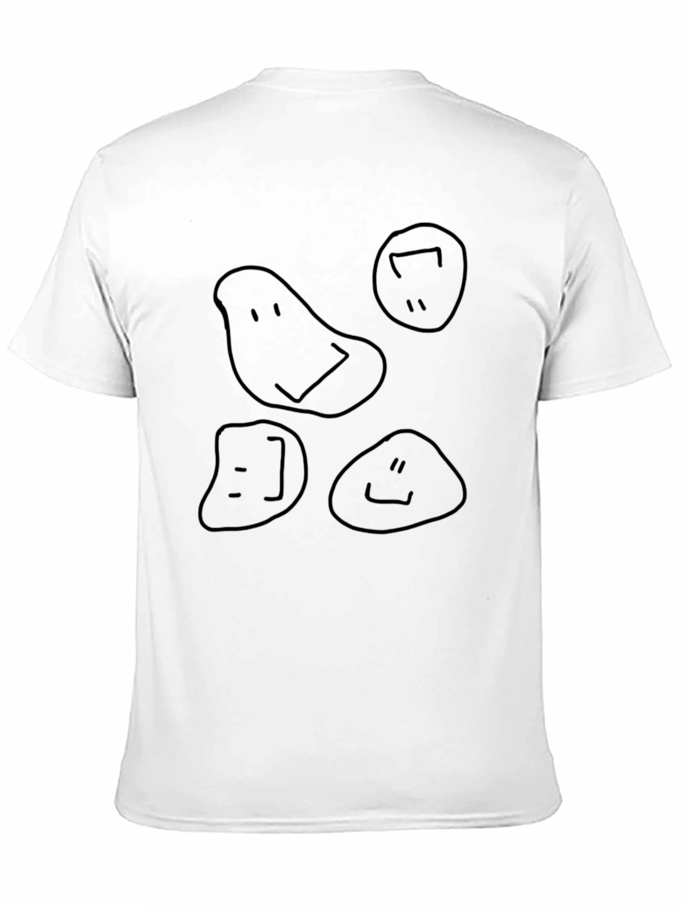Funny Faces Graphic T-Shirt - Black Crew Neck Tee
