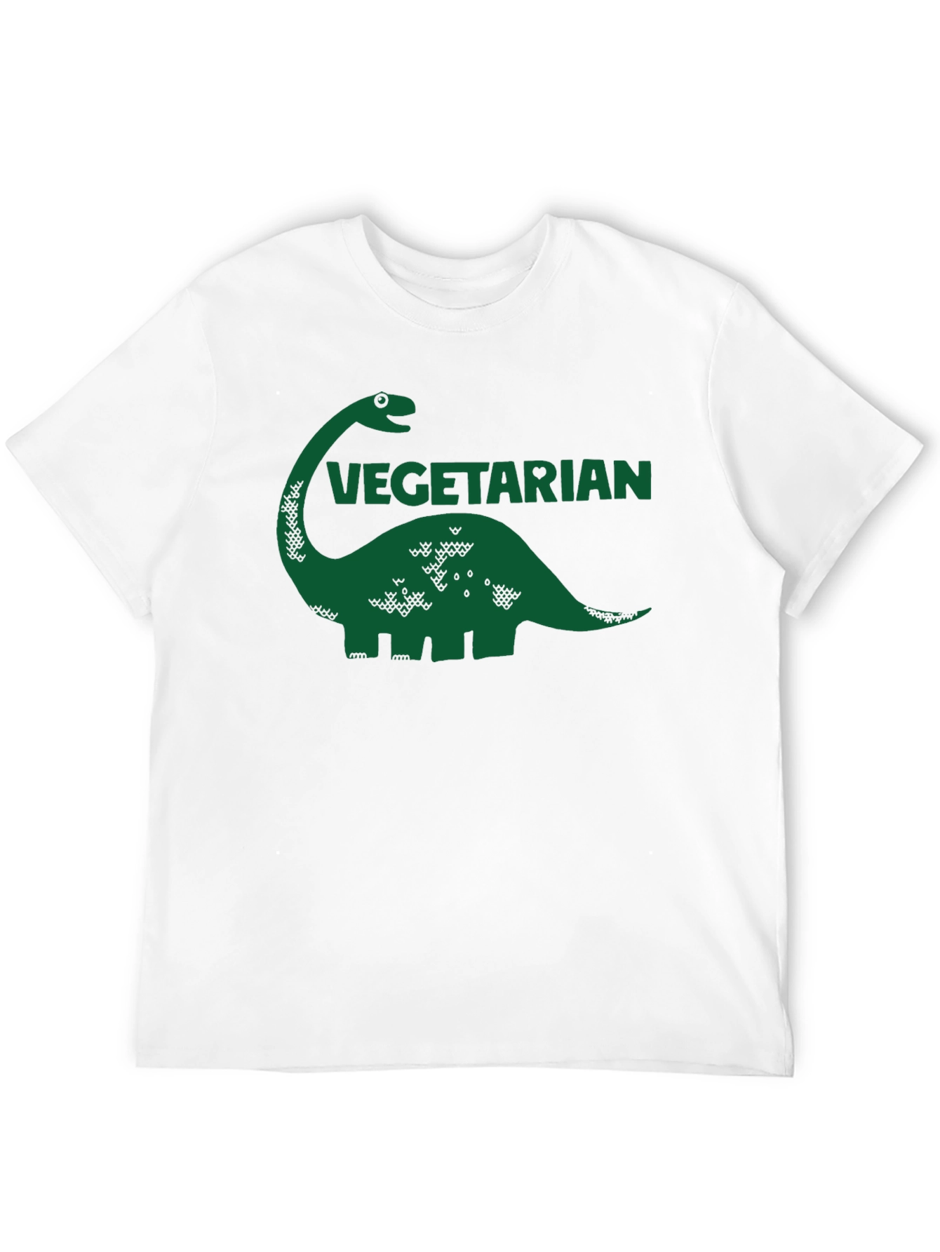 Vegetarian Dinosaur Graphic Tee - Black Cotton T-Shirt