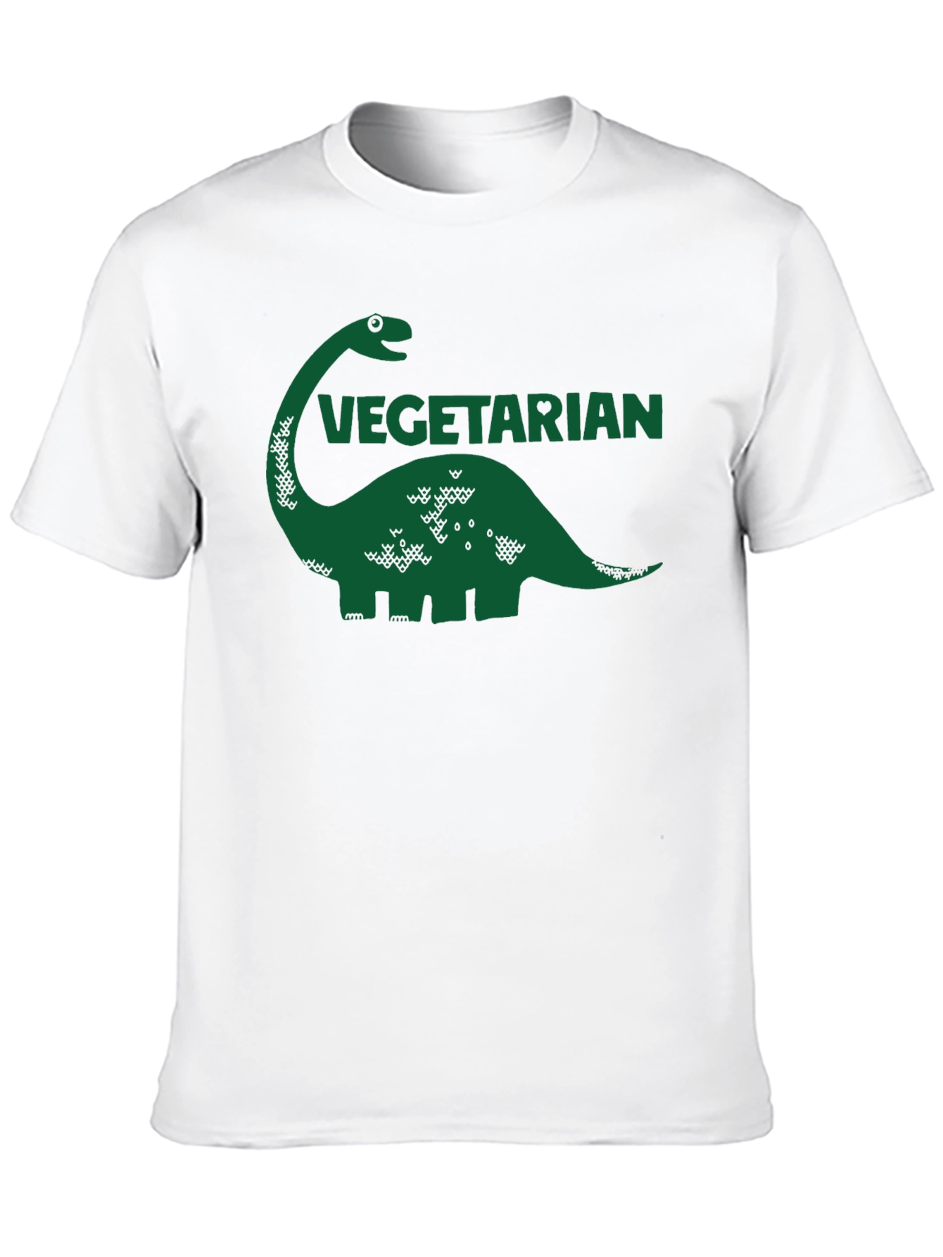 Vegetarian Dinosaur Graphic Tee - Black Cotton T-Shirt