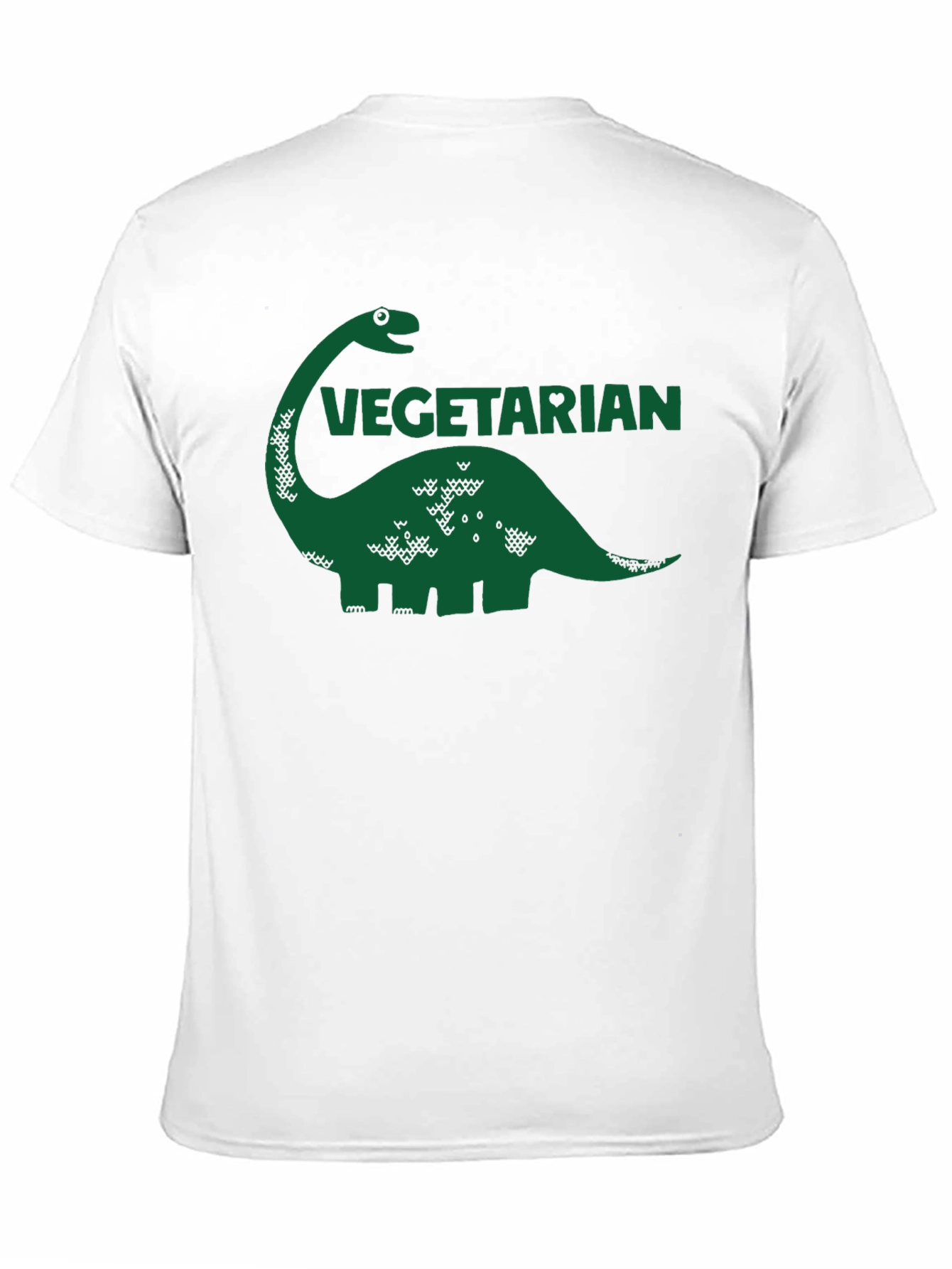 Vegetarian Dinosaur Graphic Tee - Black Cotton T-Shirt